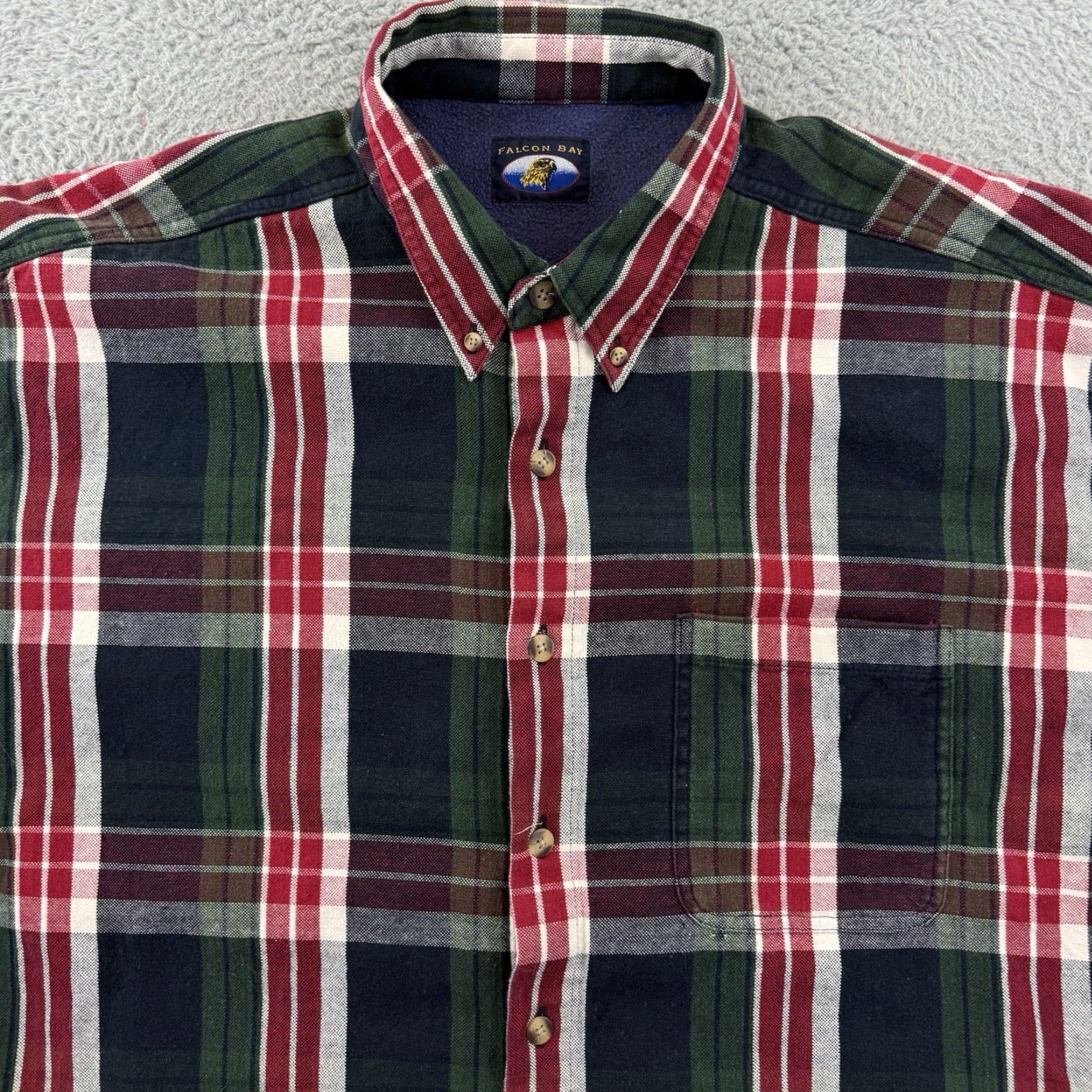 Vintage VINTAGE Falcon Bay Shirt Mens 2XL Red Plaid Fleece Lined Shacket 90s Western Size US XXL / EU 58 / 5 - 3 Thumbnail