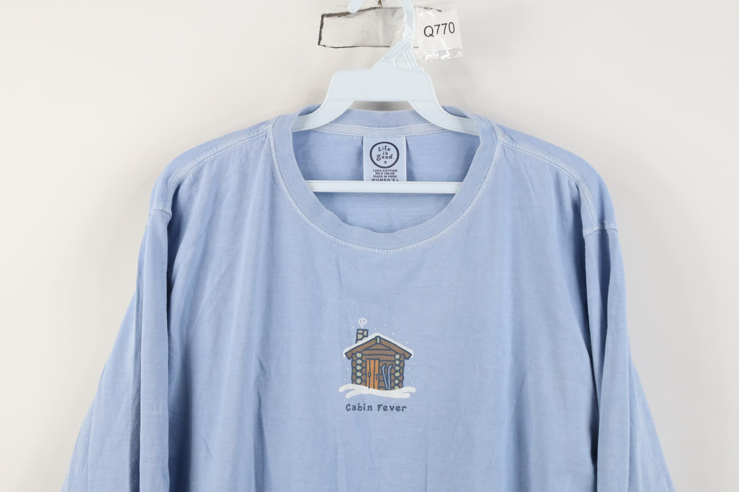 Life is Good Vintage Life Is Good Cabin Fever Long Sleeve T-Shirt Blue Size L / US 10 / IT 46 - 2 Thumbnail