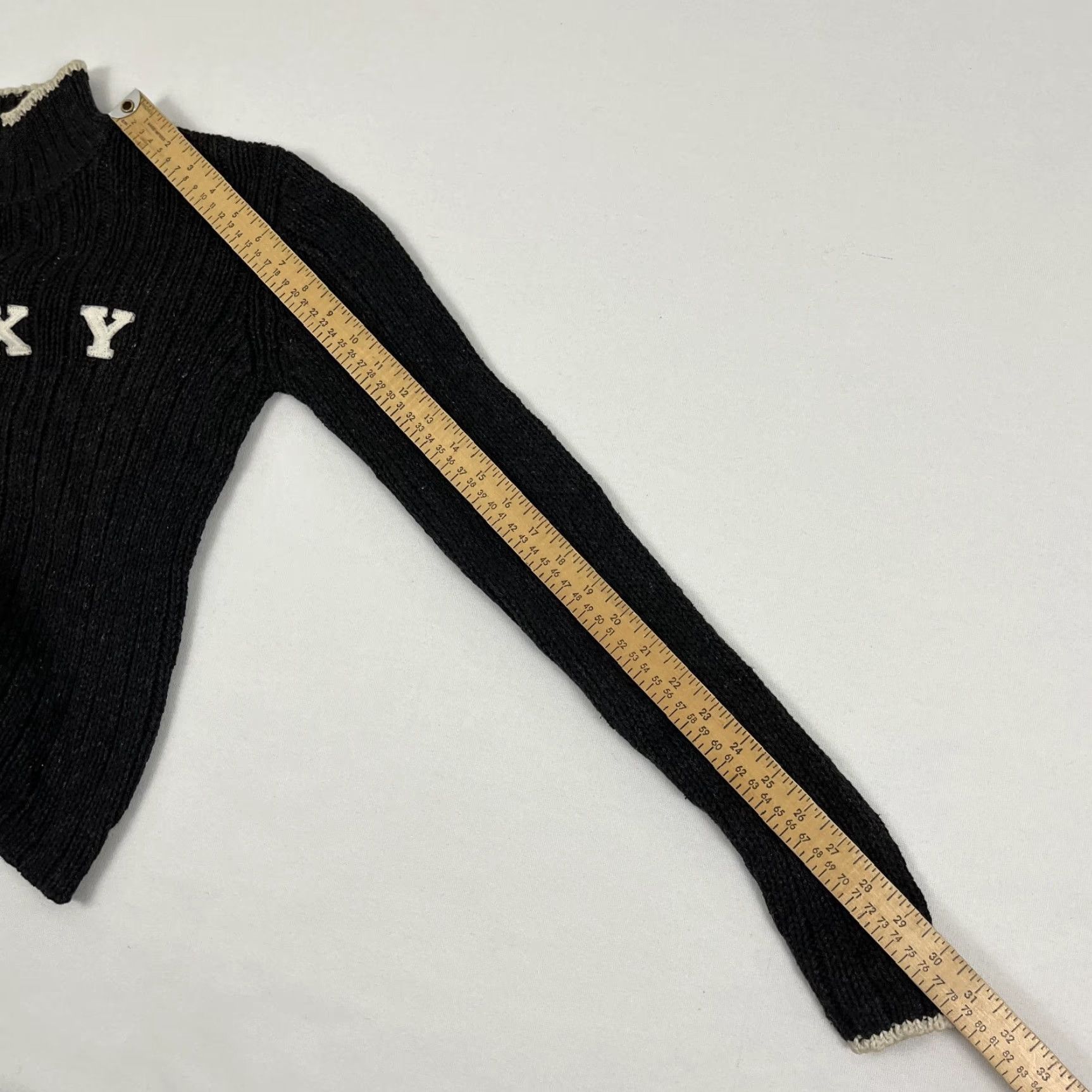 Vintage VTG Quiksilver Roxy Sweater Womens M Gray Ribbed Knit Collar Beach Surf Y2K Slim Fit Pullover Knit Casual Womens Size M / US 6-8 / IT 42-44 - 6 Thumbnail