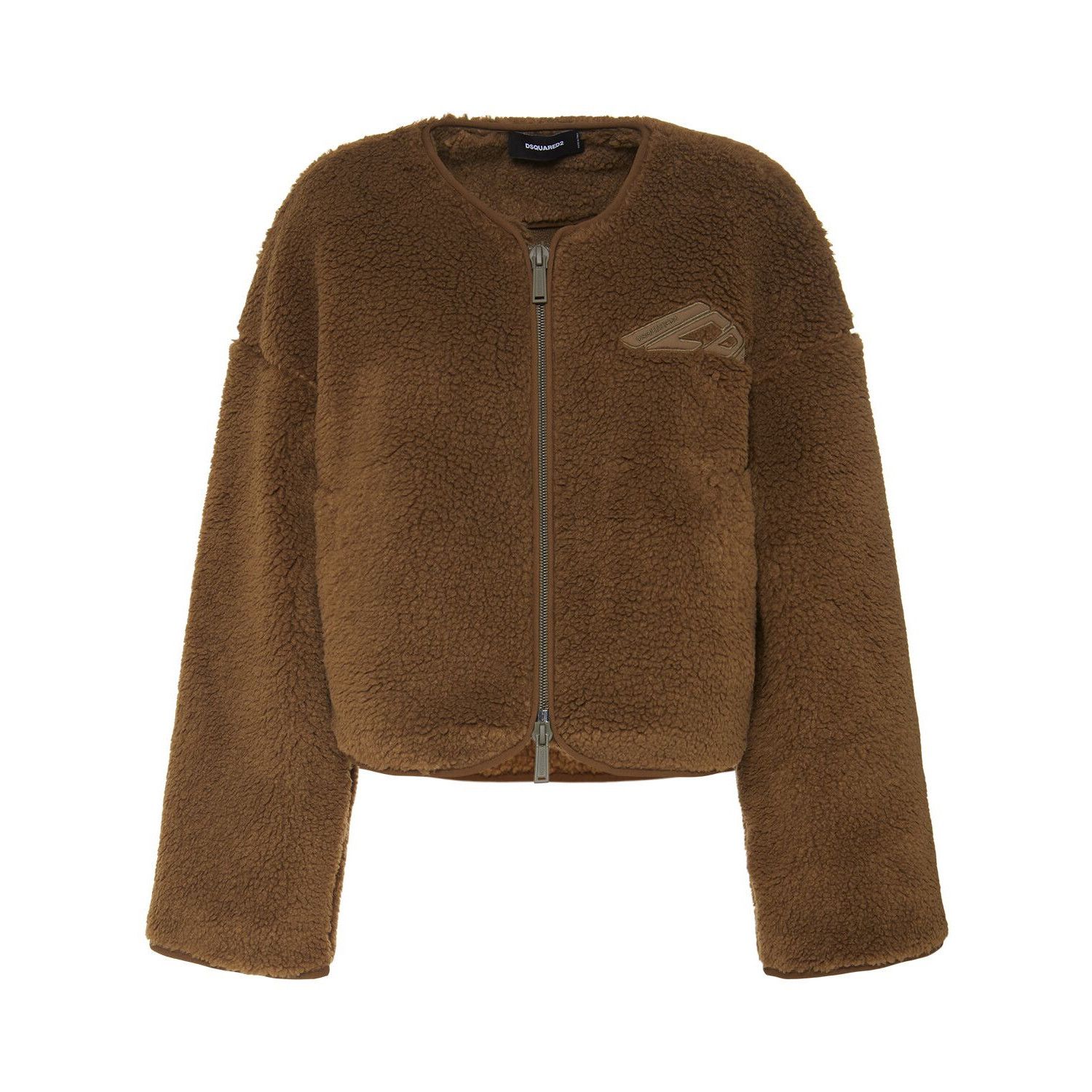 Dsquared2 DSQUARED2 Brown Teddy Jacket New & Authentic (Women's size:1 Size L / US 10 / IT 46 - 1 Thumbnail