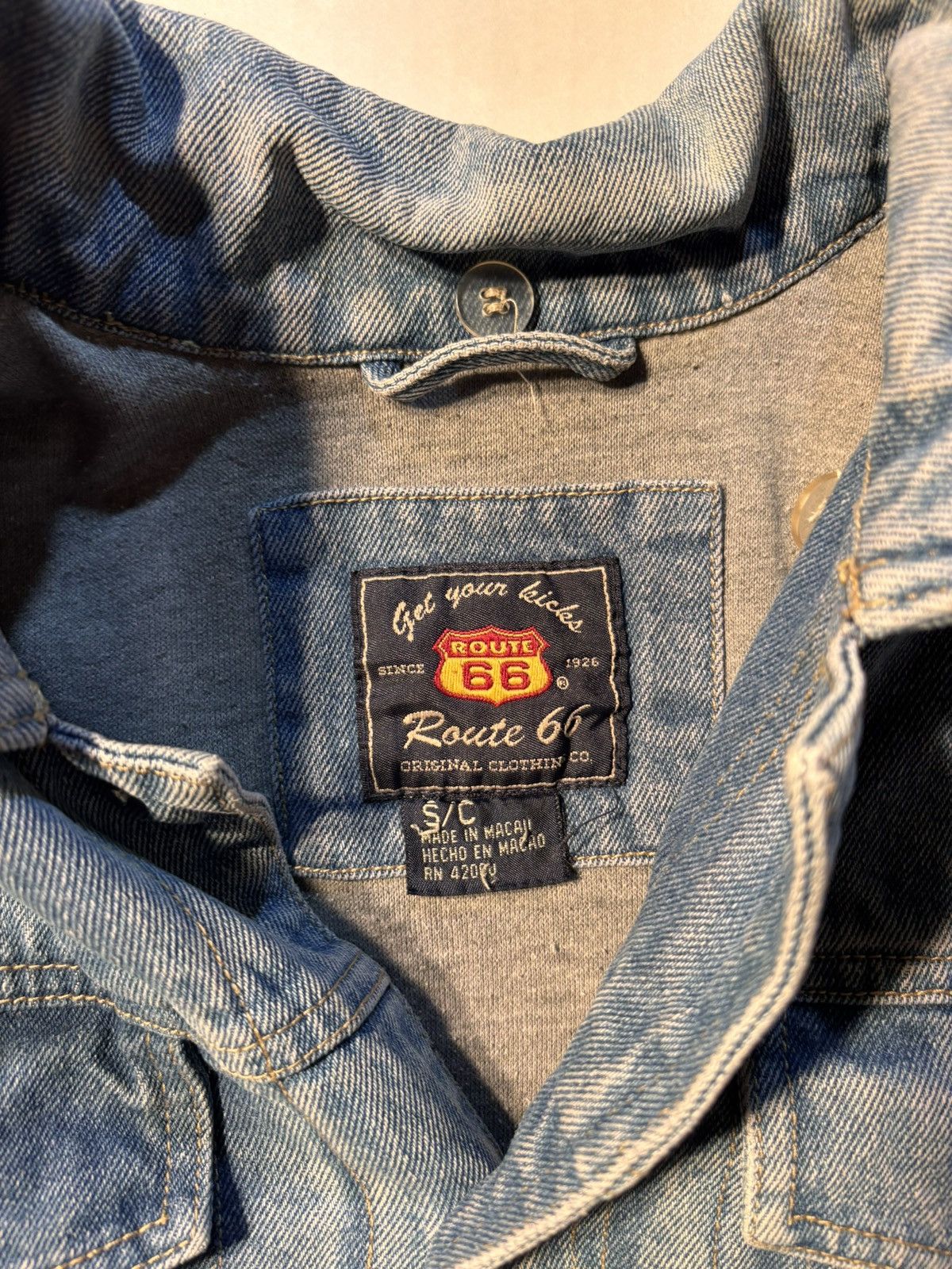 Route 66 Vtg Route 66 Light wash 90s Lined Denim Trucker Jean Jacket Size US S / EU 44-46 / 1 - 3 Thumbnail