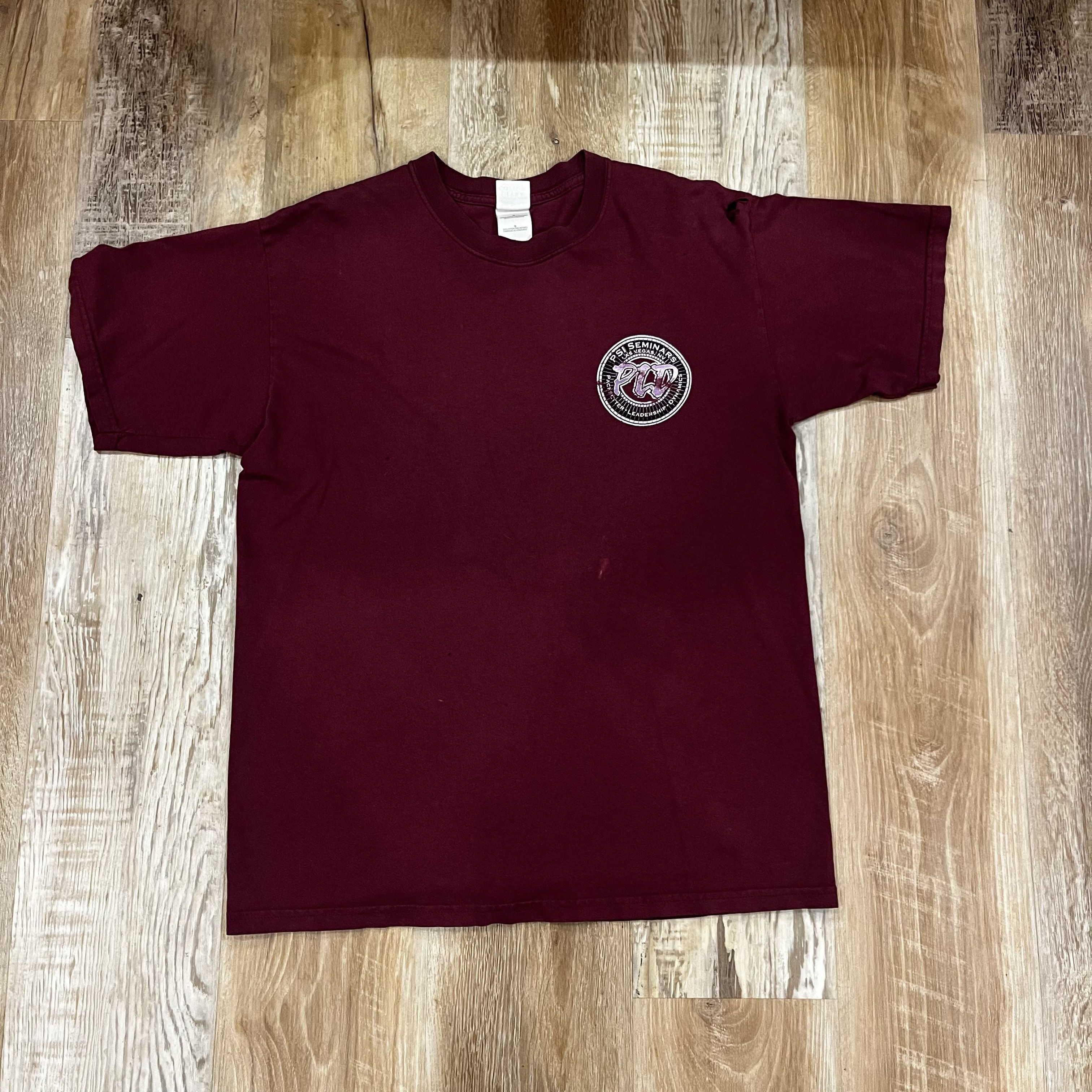 Vintage Vintage Maroon Graphic Tee Size US L / EU 52-54 / 3 - 1 Thumbnail