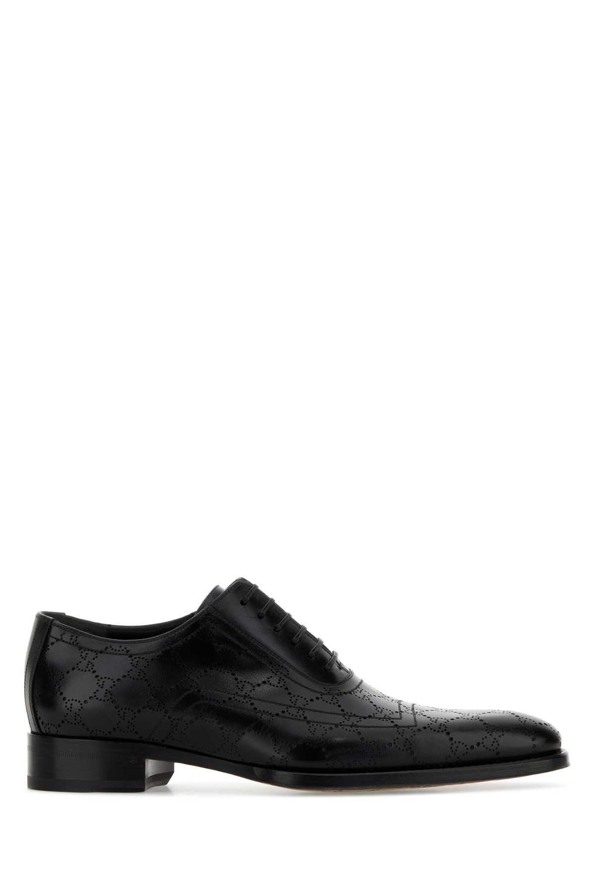 Gucci Black Leather Lace-Up Shoes Size US 9 / EU 42 - 1 Thumbnail