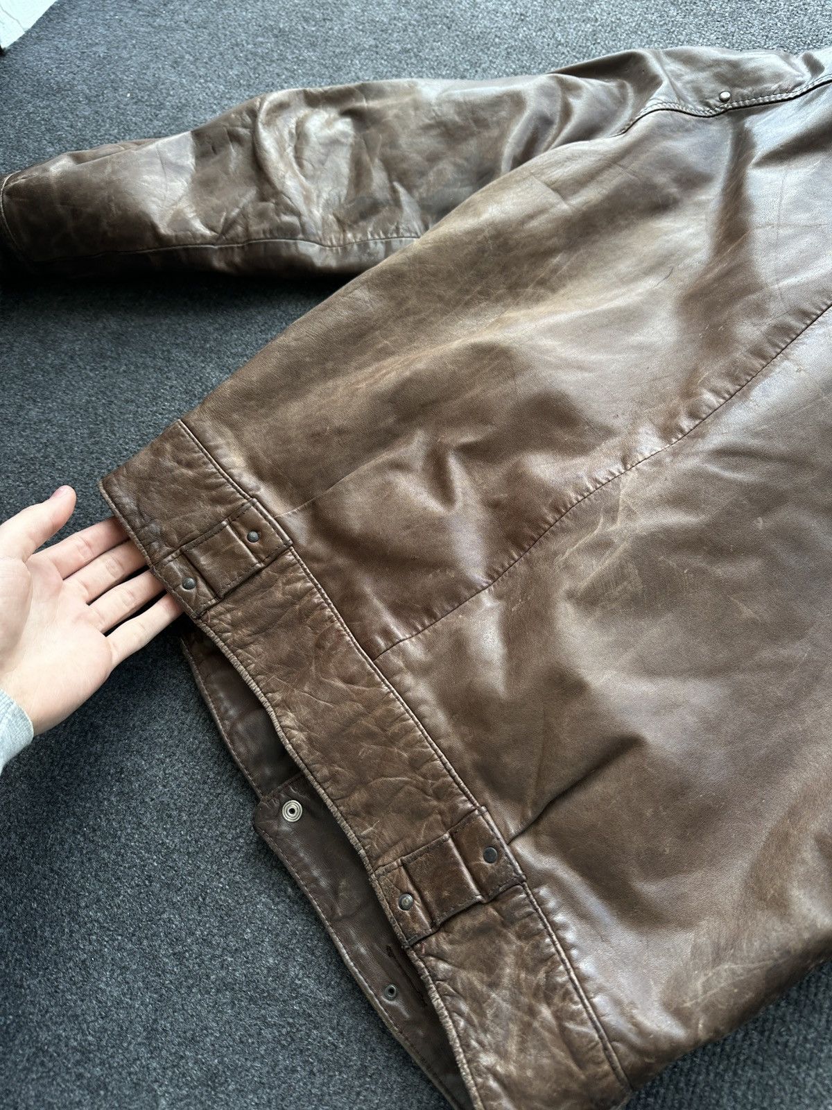 Other 🚨VNTG LEATHER JACKET AVANT GARDE WESTERN BROWN MOTO Size US XS / EU 42 / 0 - 13 Thumbnail