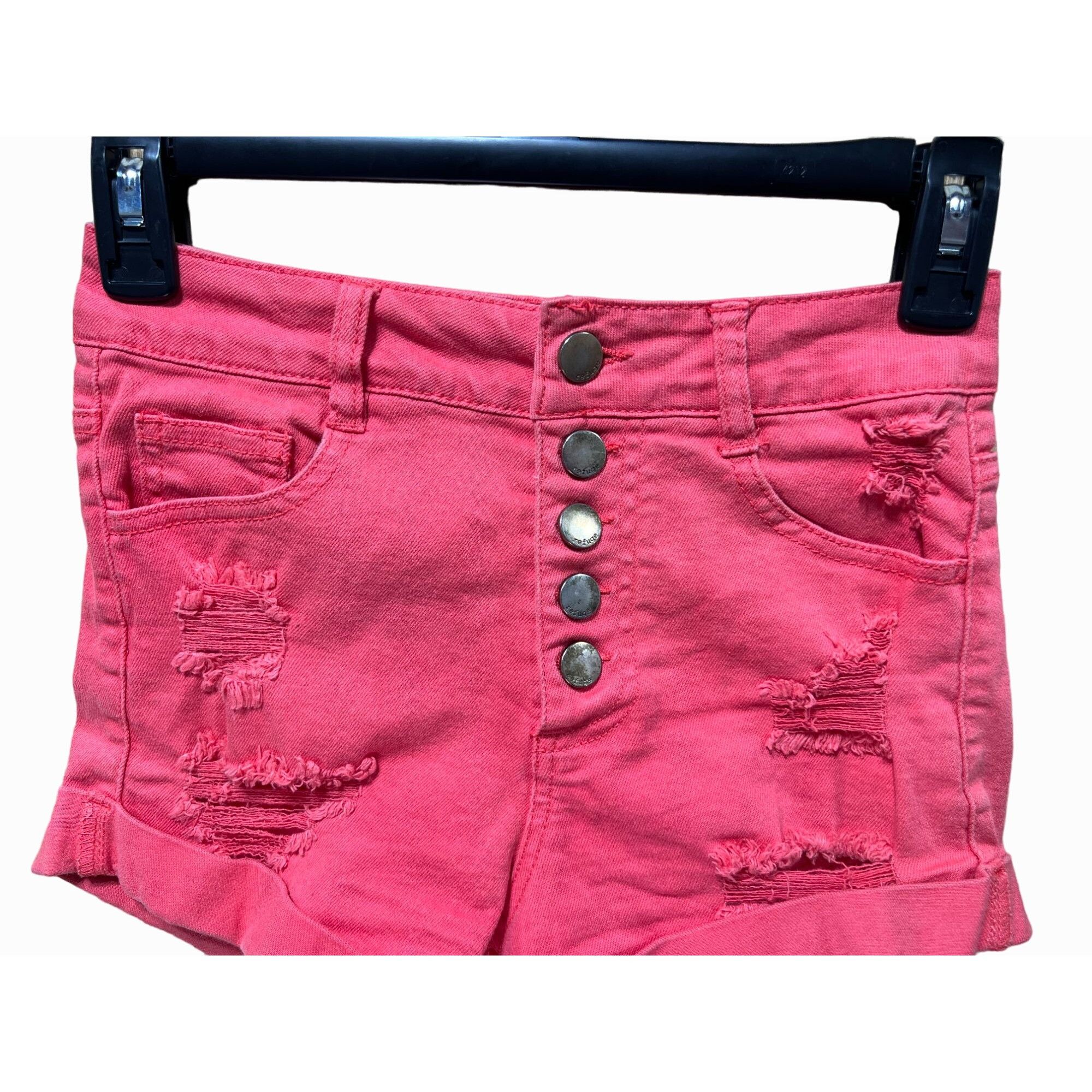 Other REFUGE - Women's Ripped Denim Shorts - Pink - 0 Size 25" / US 0 / IT 36 - 12 Thumbnail