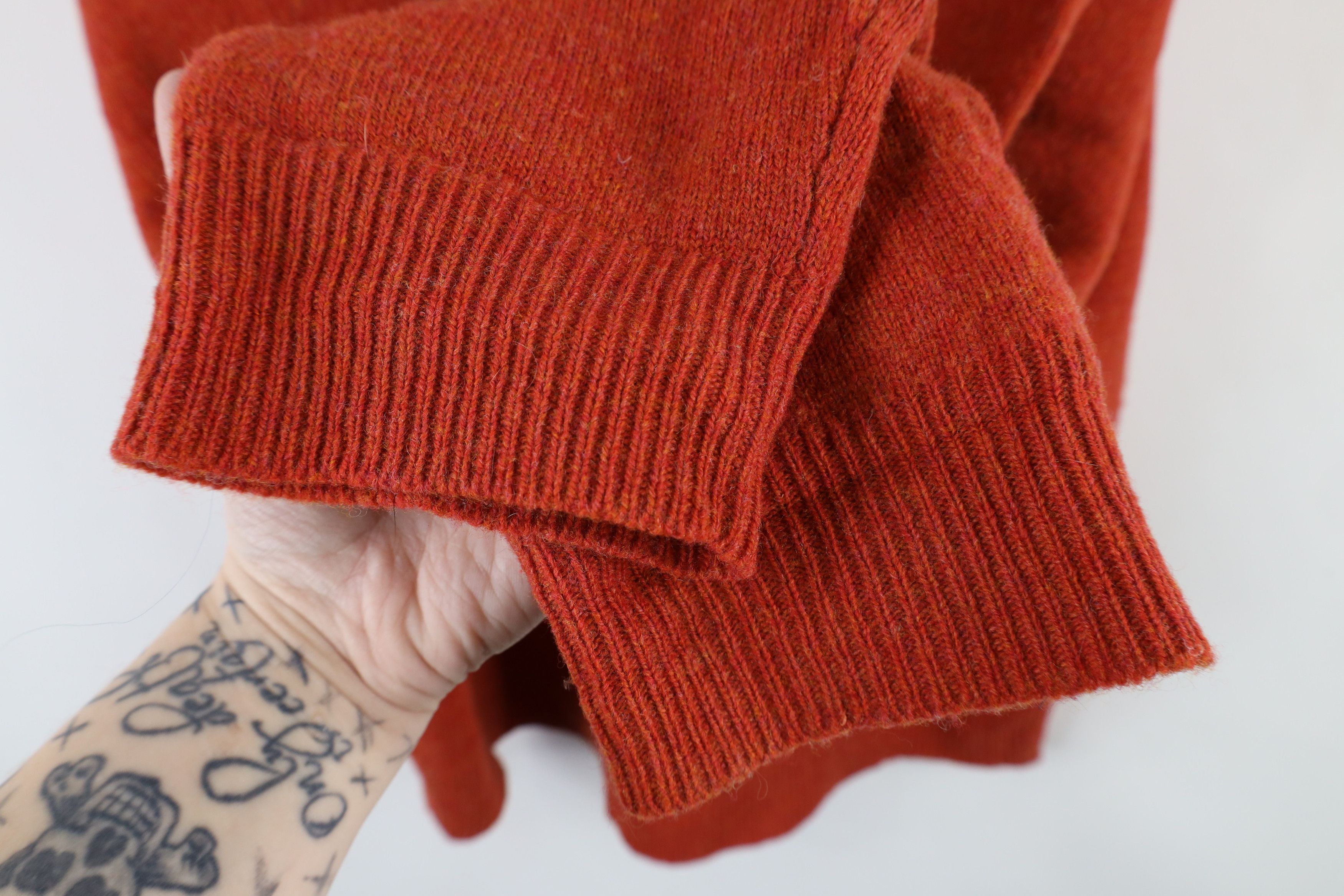 Ralph Lauren × Vintage Vintage 90s Ralph Lauren Lambswool V-Neck Sweater Orange Size US L / EU 52-54 / 3 - 6 Thumbnail