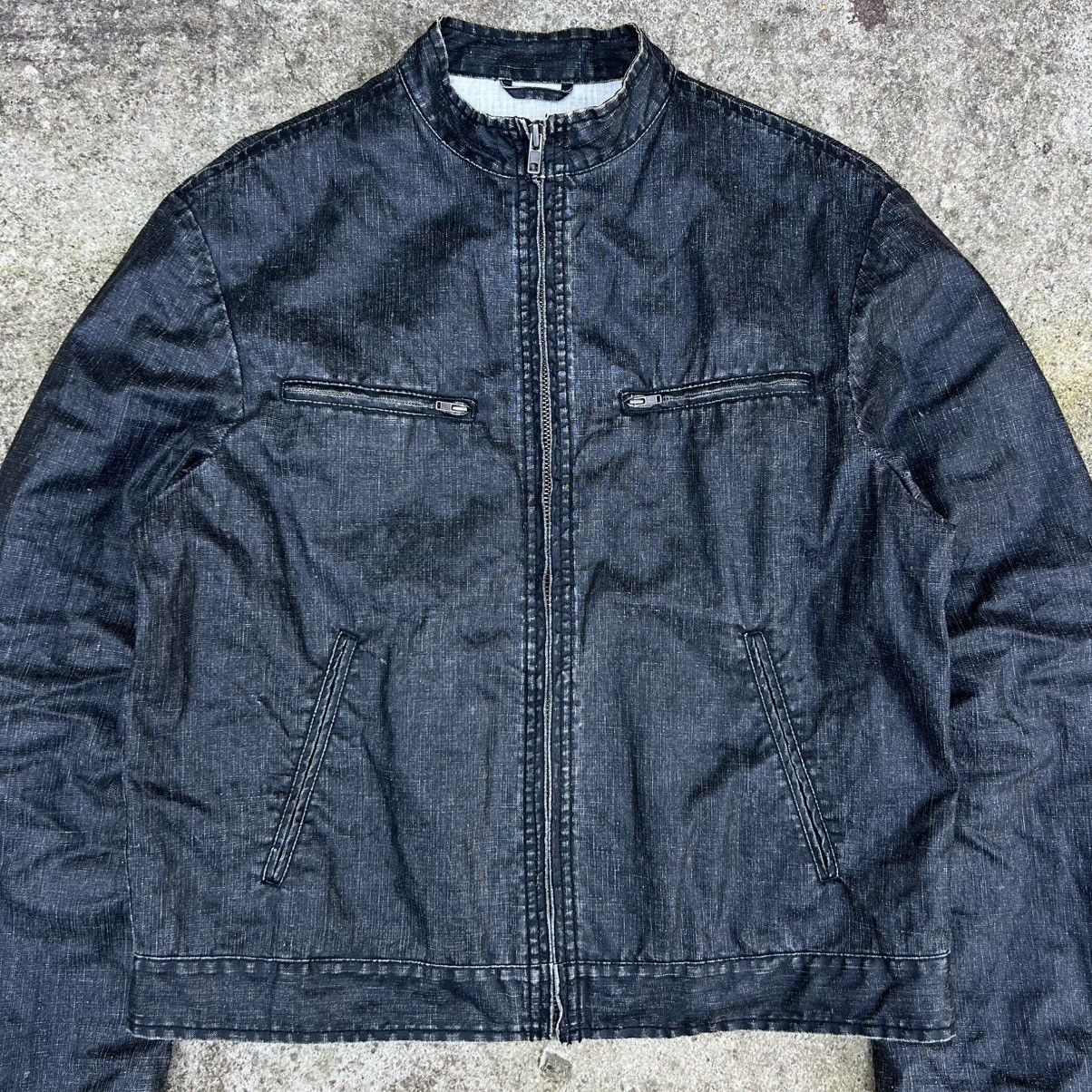 Calvin Klein × Vintage 🔥Rare 🔥Vintage Calvin Klein Linen Jacket Bikers Style Size US L / EU 52-54 / 3 - 3 Thumbnail