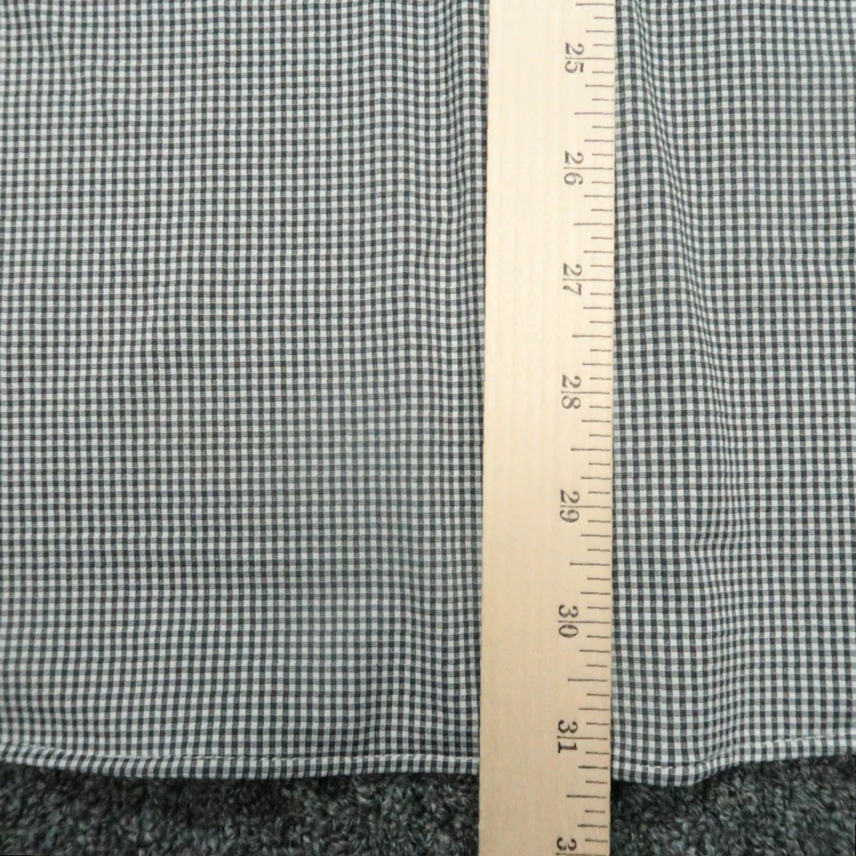 Mizzen+Main Mizzen+Main Shirt Mens 2XL XXL Slim Button-Up Long Sleeve Black White Gingham Trim Fit Check Pattern Wu? Size US XXL / EU 58 / 5 - 7 Thumbnail