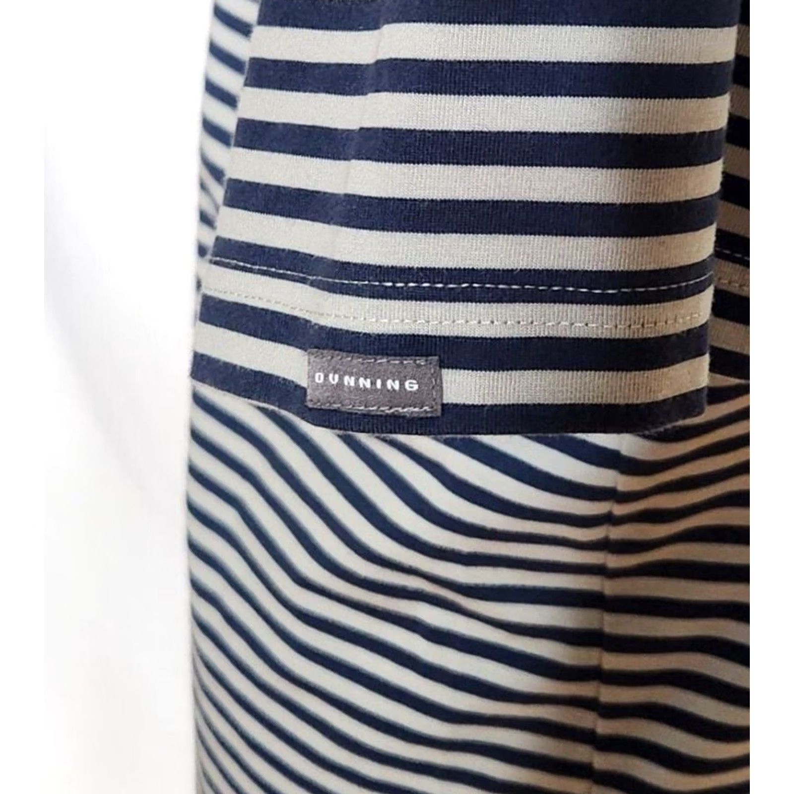 Vintage Dunning Golf Polo Shirt Short Sleeve Striped Blue Gray Cotton Blend M Mens Size US M / EU 48-50 / 2 - 6 Thumbnail