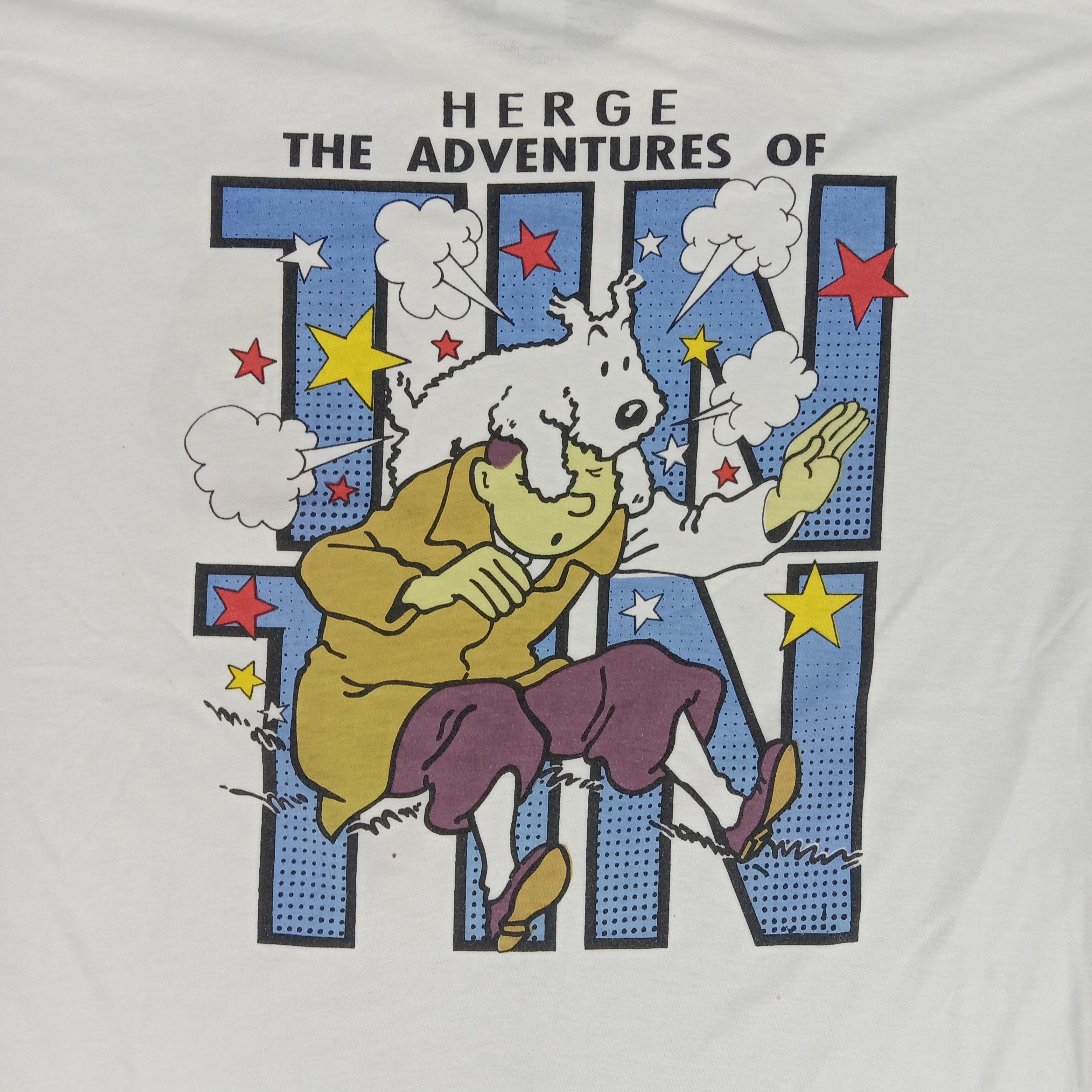 Cartoon Network × Vintage Herge The Adventures Of Tintin Cartoon Movie Tshirt Size US L / EU 52-54 / 3 - 2 Thumbnail