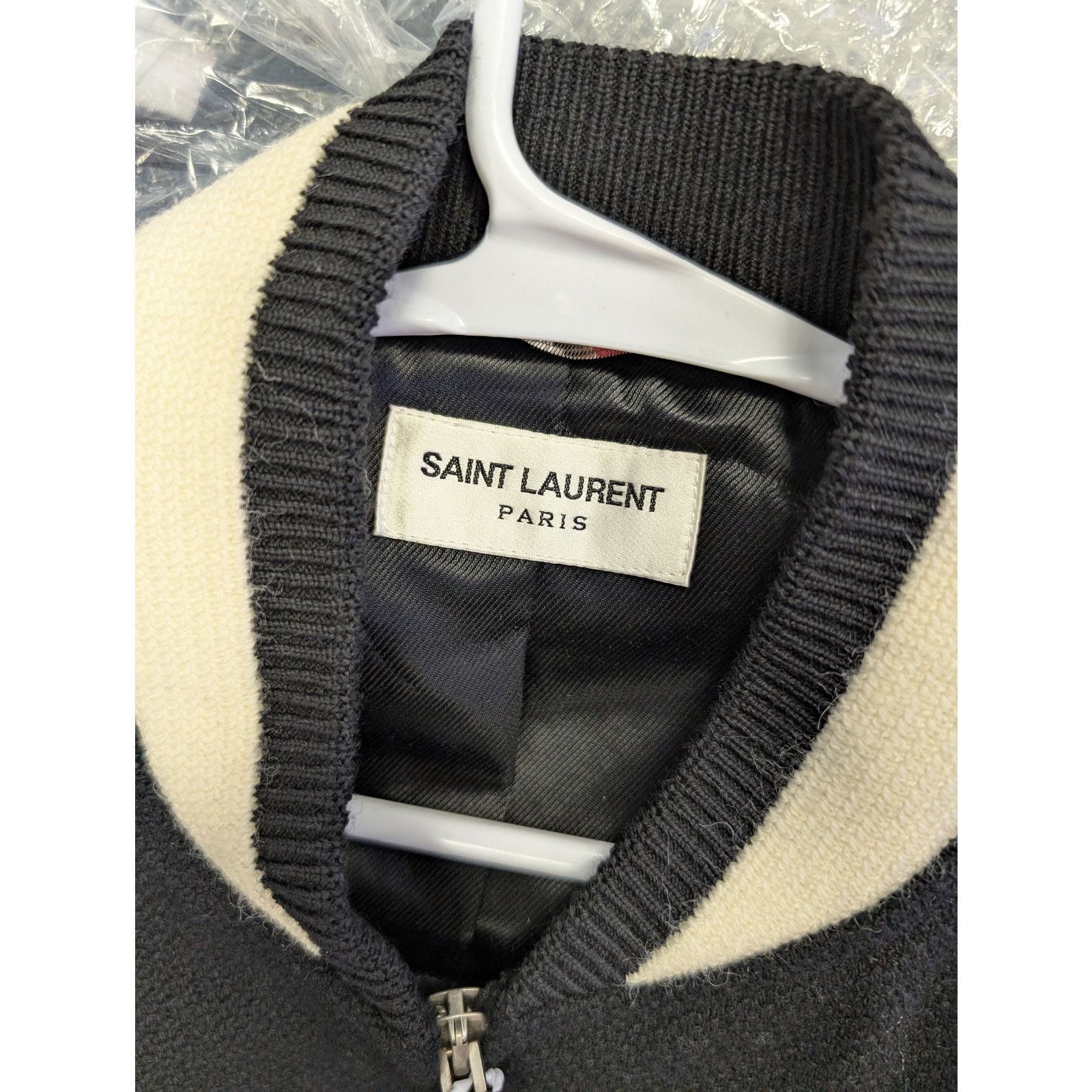 Saint Laurent Paris o1rshd1 CC20 Zipper Jacket in Black/Beige Size US M / EU 48-50 / 2 - 17 Thumbnail