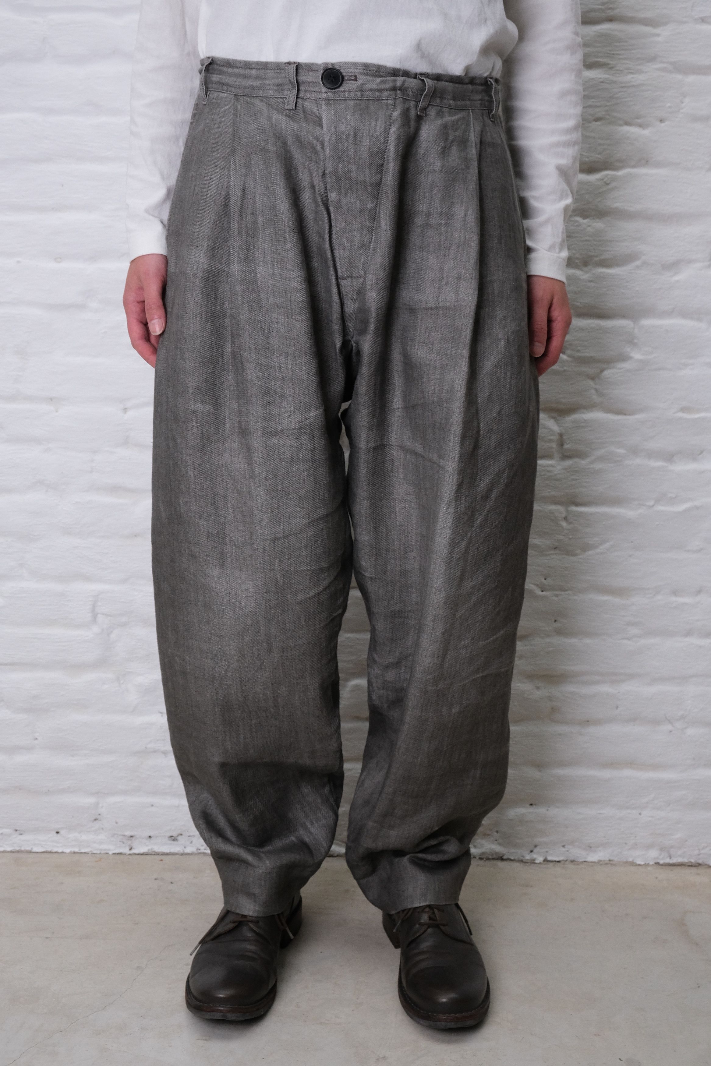 Jan Jan Van Essche trousers#68 in sumi grey linen twill
