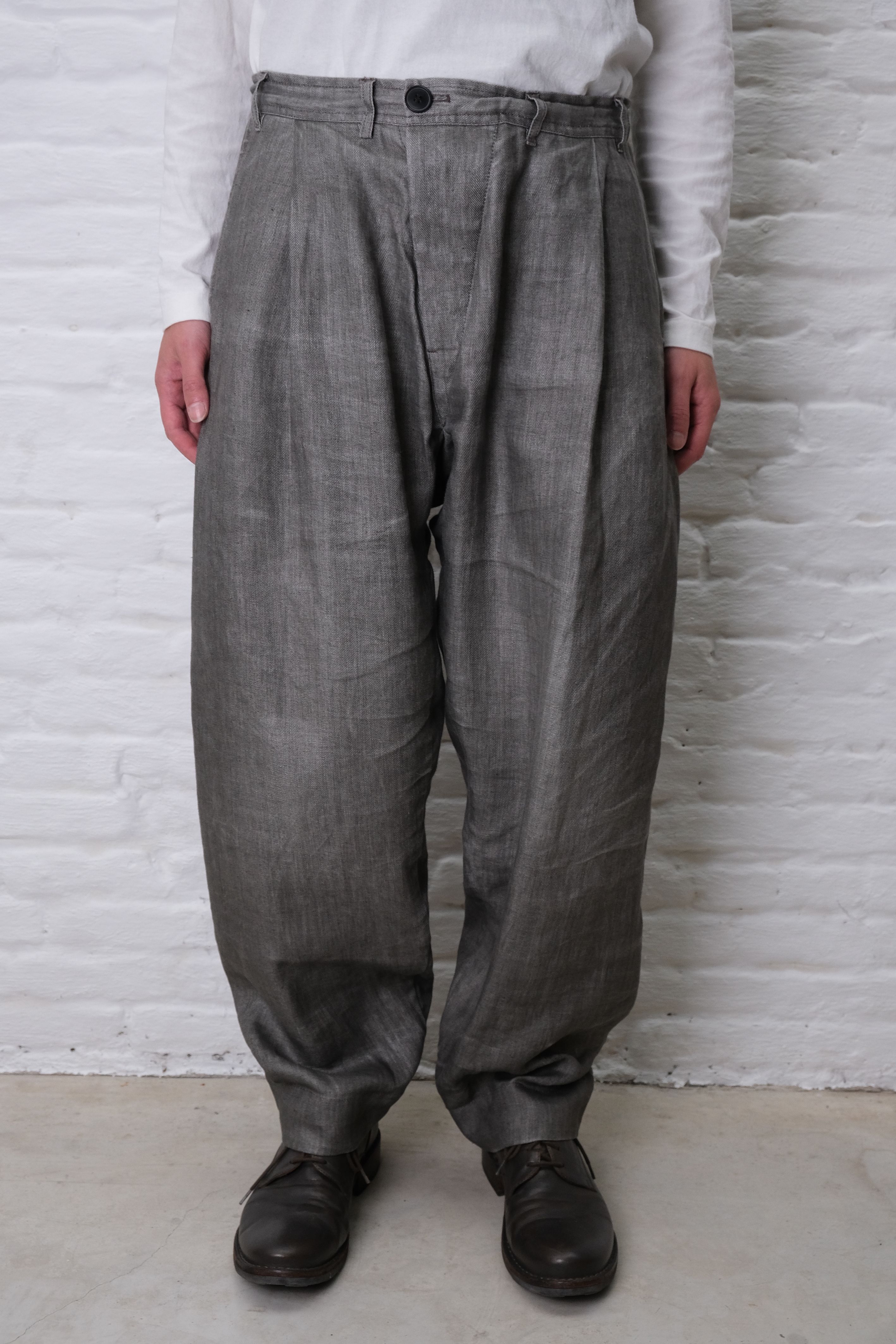 Pre-owned Jan-jan Van Essche Trousers68 In Sumi Grey