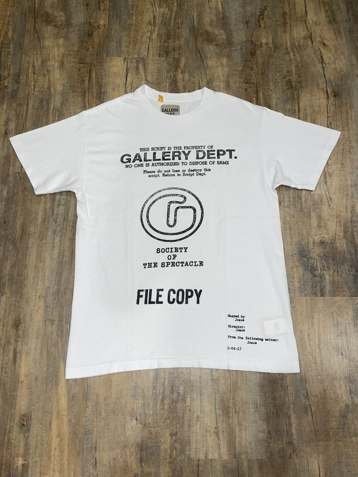 Gallery Dept. NEW Gallery Dept Society of The Spectacle File Copy Logo Tee Size US S / EU 44-46 / 1 - 1 Thumbnail