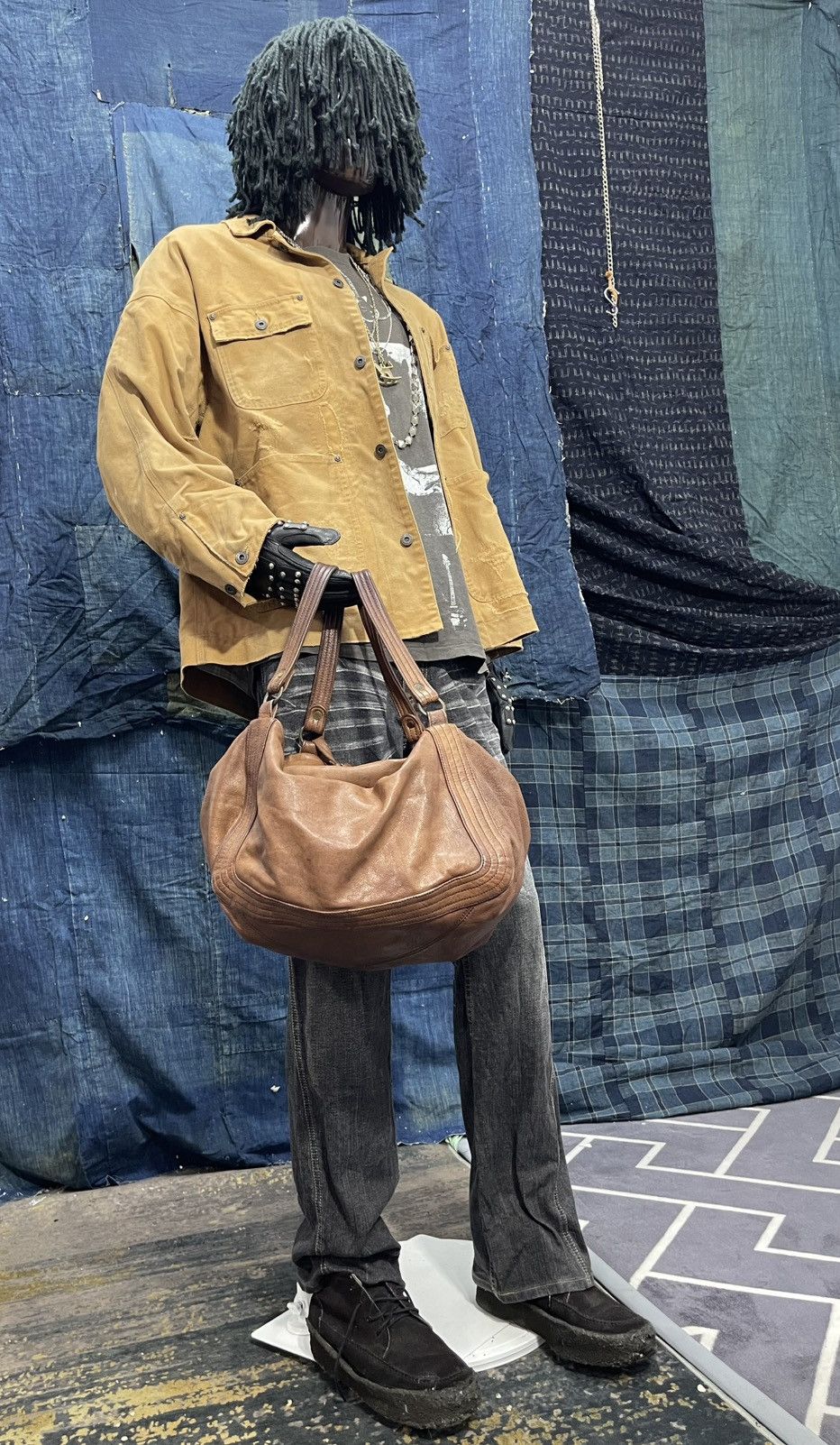 Julius Full Leather Christian Peau Tote Bag prada julius dior 1🟩3 Size ONE SIZE - 5 Thumbnail