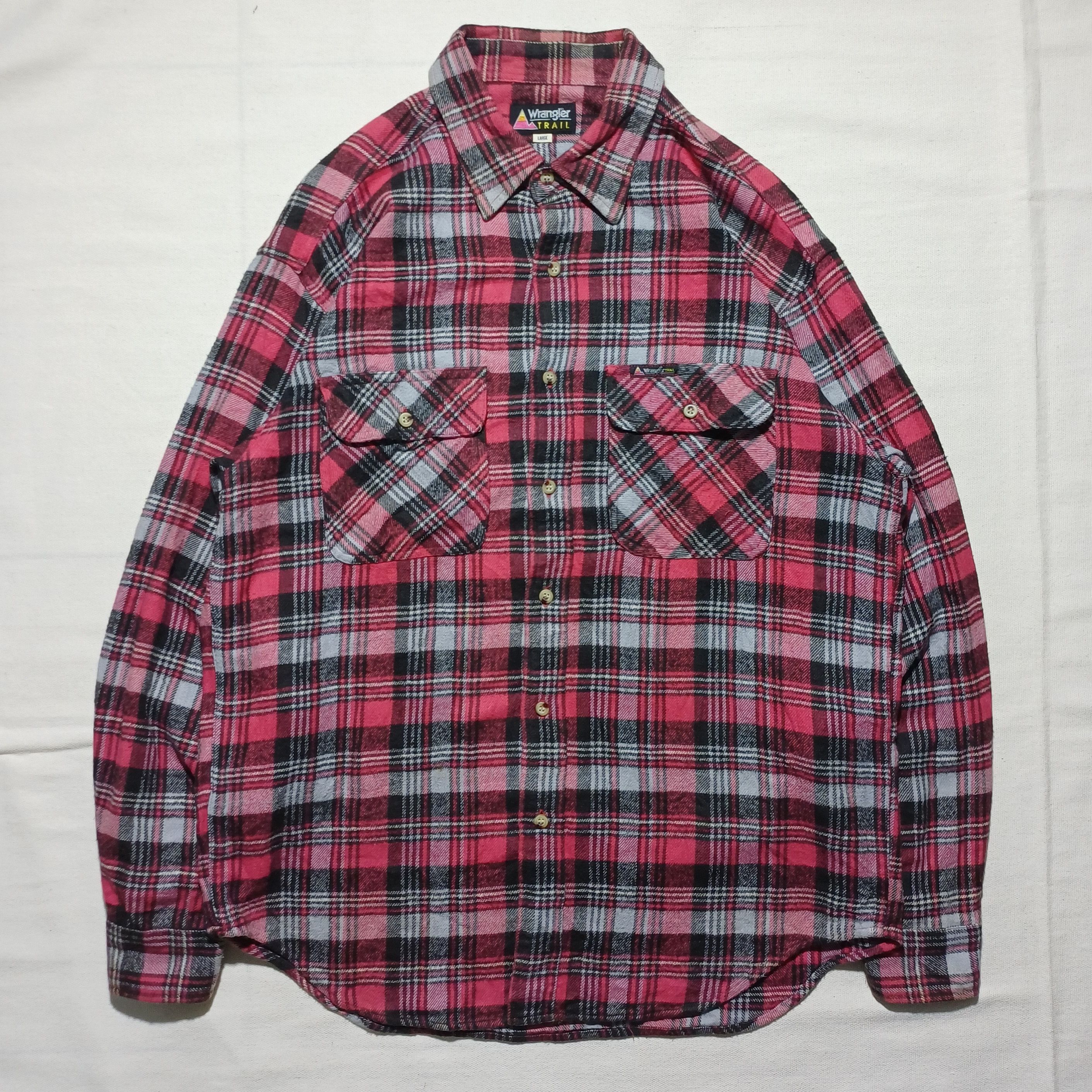 Wrangler Vintage Wrangler Trail Flannel Shirt Size US L / EU 52-54 / 3 - 1 Thumbnail