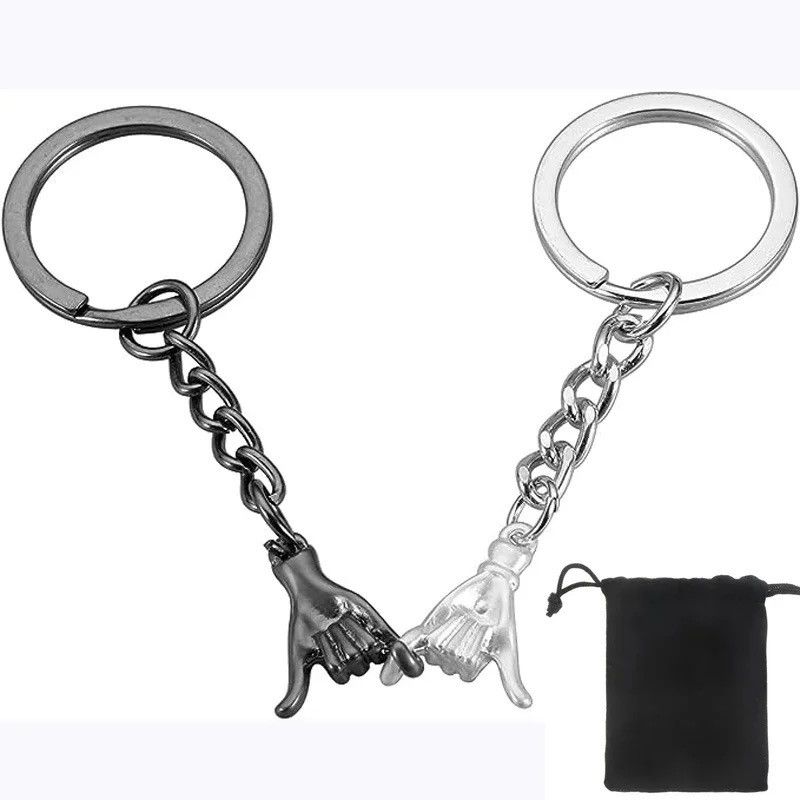 Vintage Pinky Promise Couple Keychain Size ONE SIZE - 3 Thumbnail