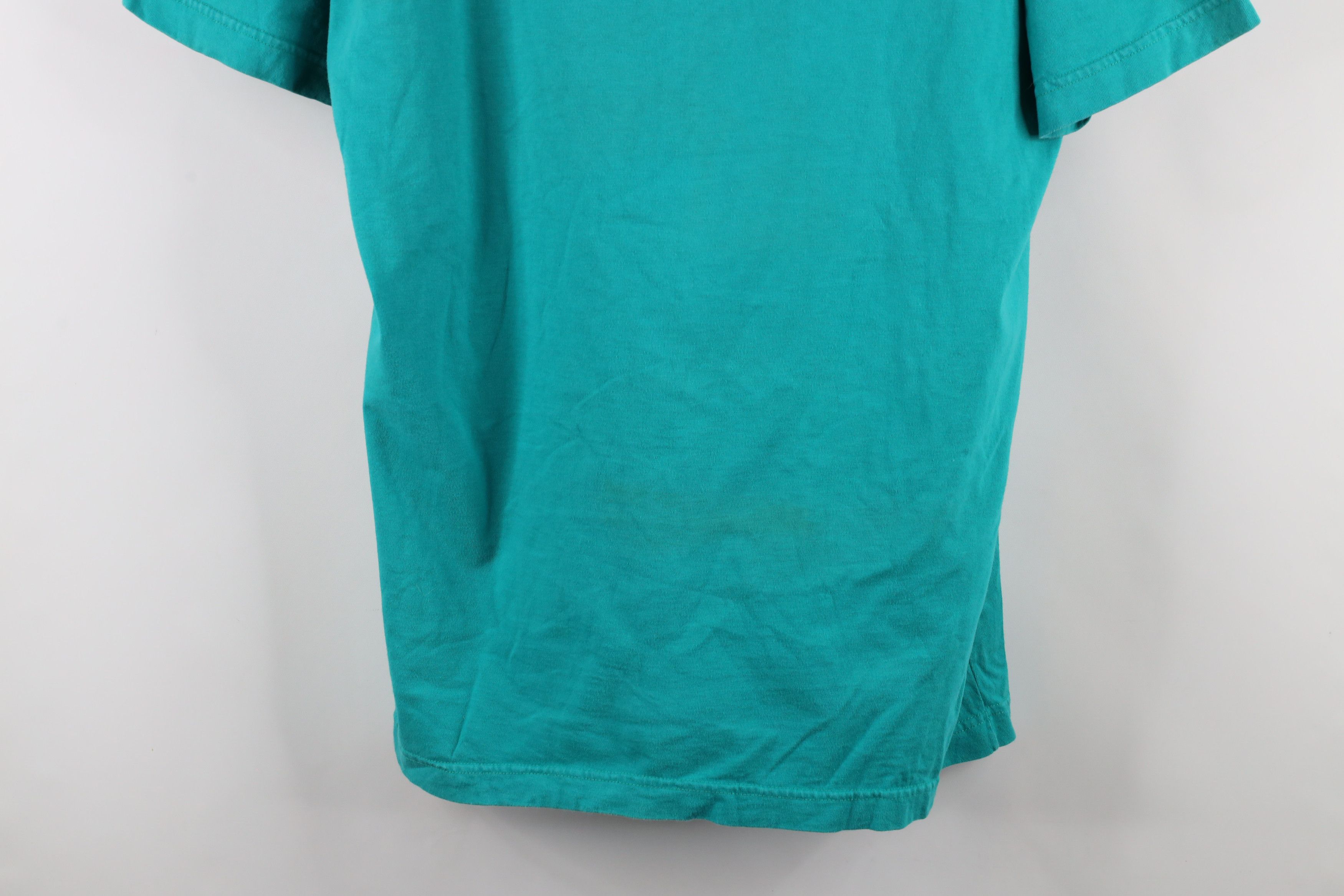 Hanes × Vintage Vintage 80s 90s Hanes Blank Cotton Henley T-Shirt Teal Size US XL / EU 56 / 4 - 3 Thumbnail