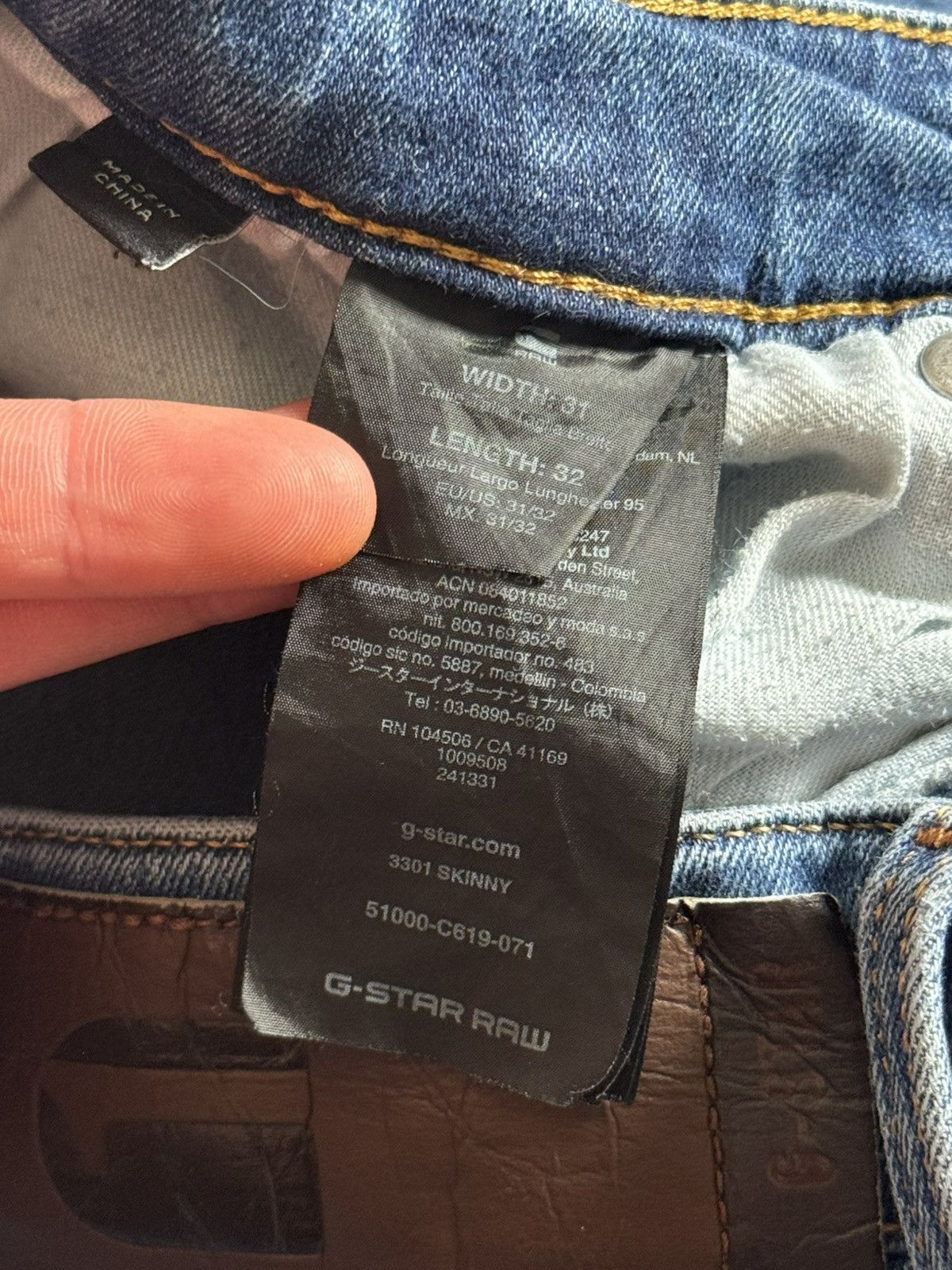 G-Star G star raw 31/32 3301 skinny denim pants jeans trousers Size US 31 - 12 Thumbnail
