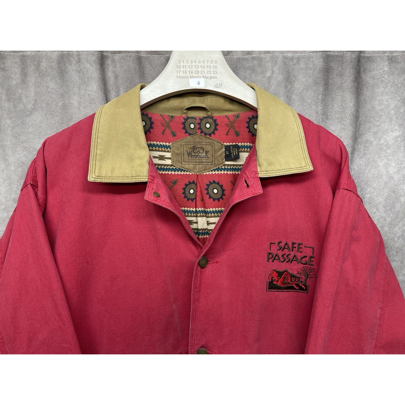 Other VINTAGE 90S WOOLRICH SANTA FE RED CANVAS AZTEC BLANKET LINED Size US L / EU 52-54 / 3 - 3 Thumbnail