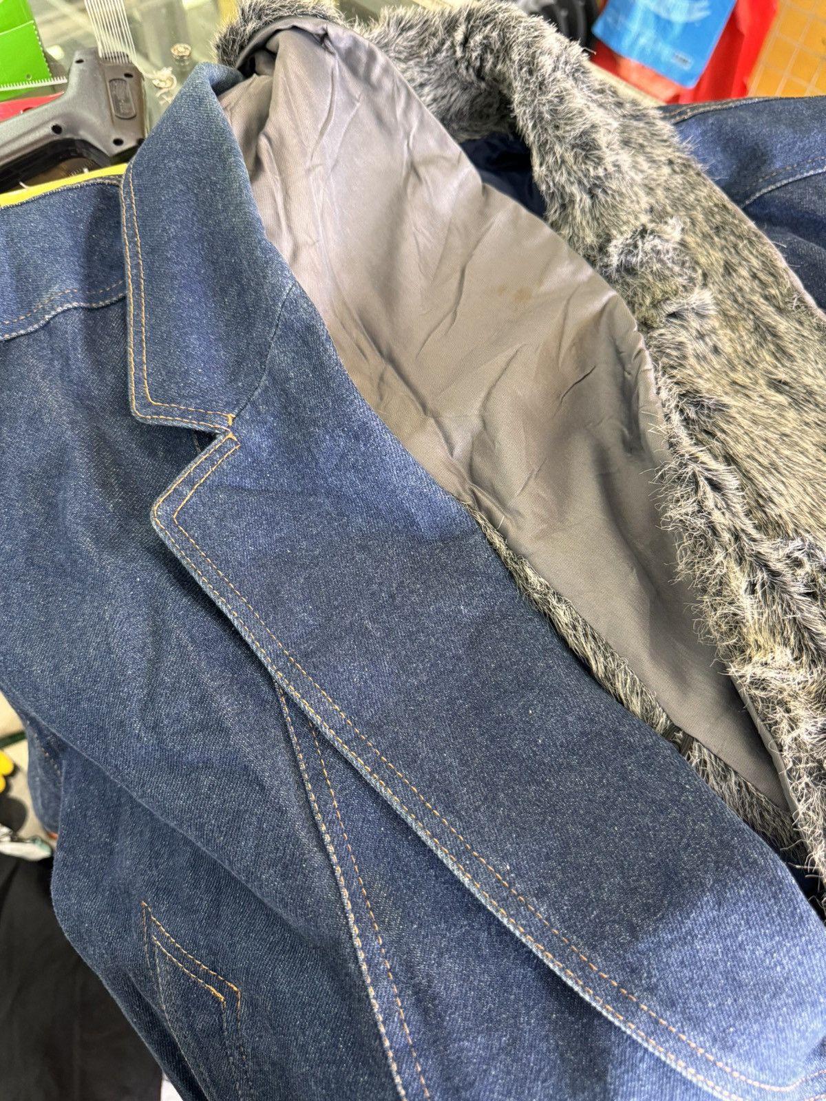 Other Angelo Taccari Fox Embroidered Winter Jeans Jacket Size L Size 44L - 7 Thumbnail