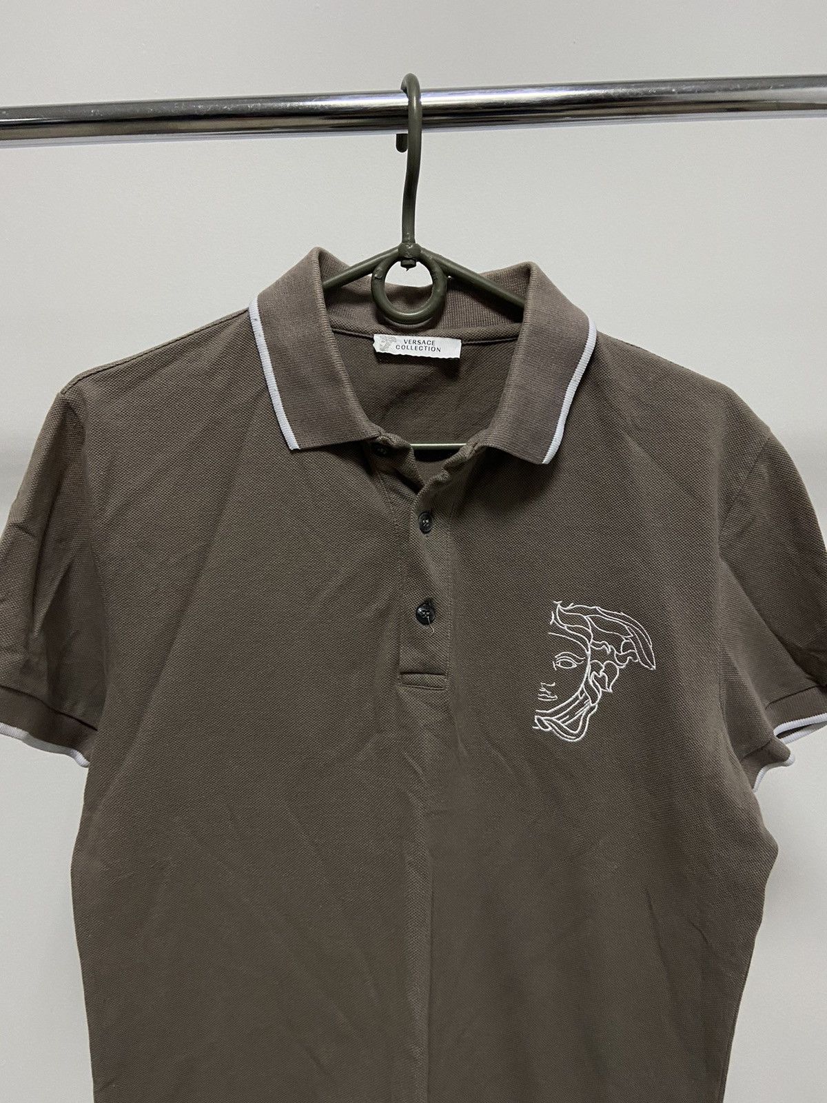 Versace × Vintage Versace T Shirt Polo Vintage Big Logo Luxury Medusa Size US S / EU 44-46 / 1 - 2 Thumbnail