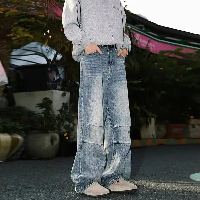 Japanese Brand Retro loose casual straight leg jeans Size US 32 / EU 48 - 1 Thumbnail