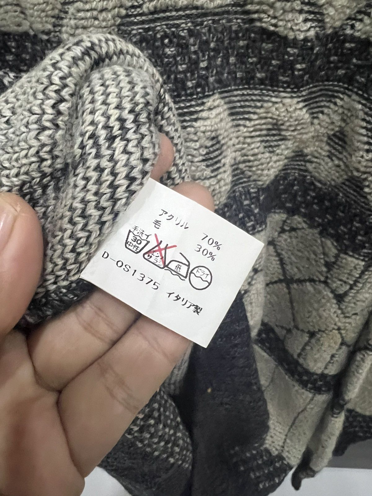 Japanese Brand BEL BELLO FARSH Vintage 80s Geometric Cozy Jumper Knitwear Size US L / EU 52-54 / 3 - 9 Thumbnail