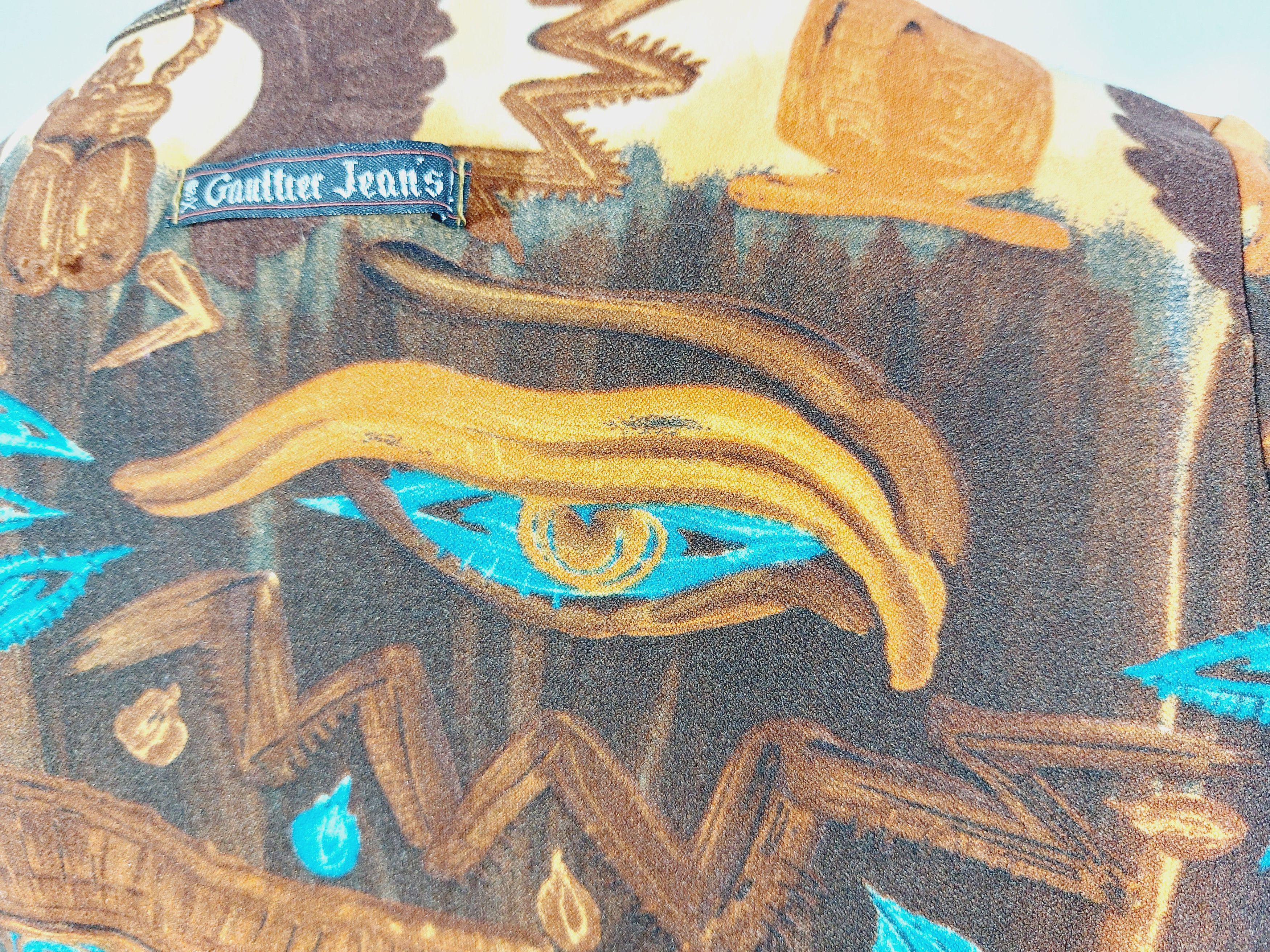 Jean Paul Gaultier Jean Paul Gaultier Egypt 1997 Horus Scarab Hieroglyph Dress Size S / US 4 / IT 40 - 12 Thumbnail