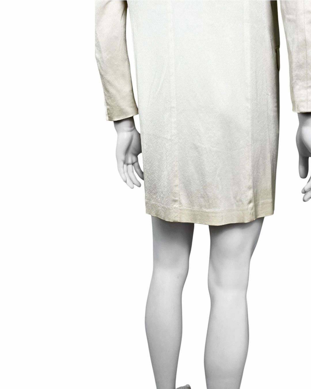 Issey Miyake S/S 2006 White One Button Long Blazer Size US M / EU 48-50 / 2 - 4 Thumbnail