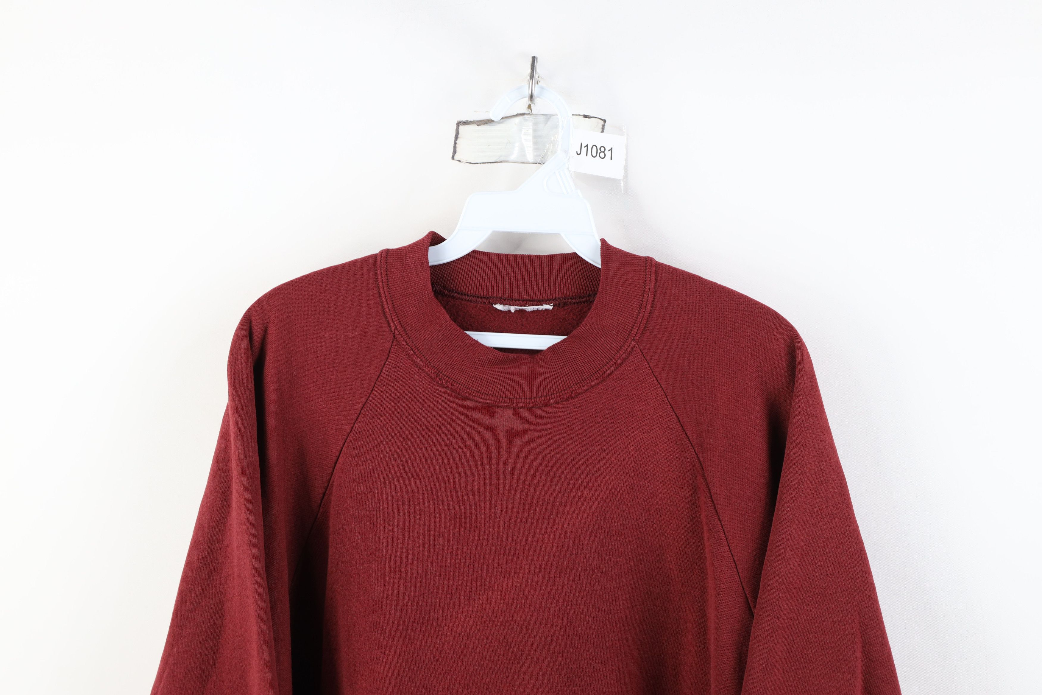 Vintage Vintage 70s 80s Streetwear Raglan Crewneck Sweatshirt Red Size US XL / EU 56 / 4 - 2 Thumbnail