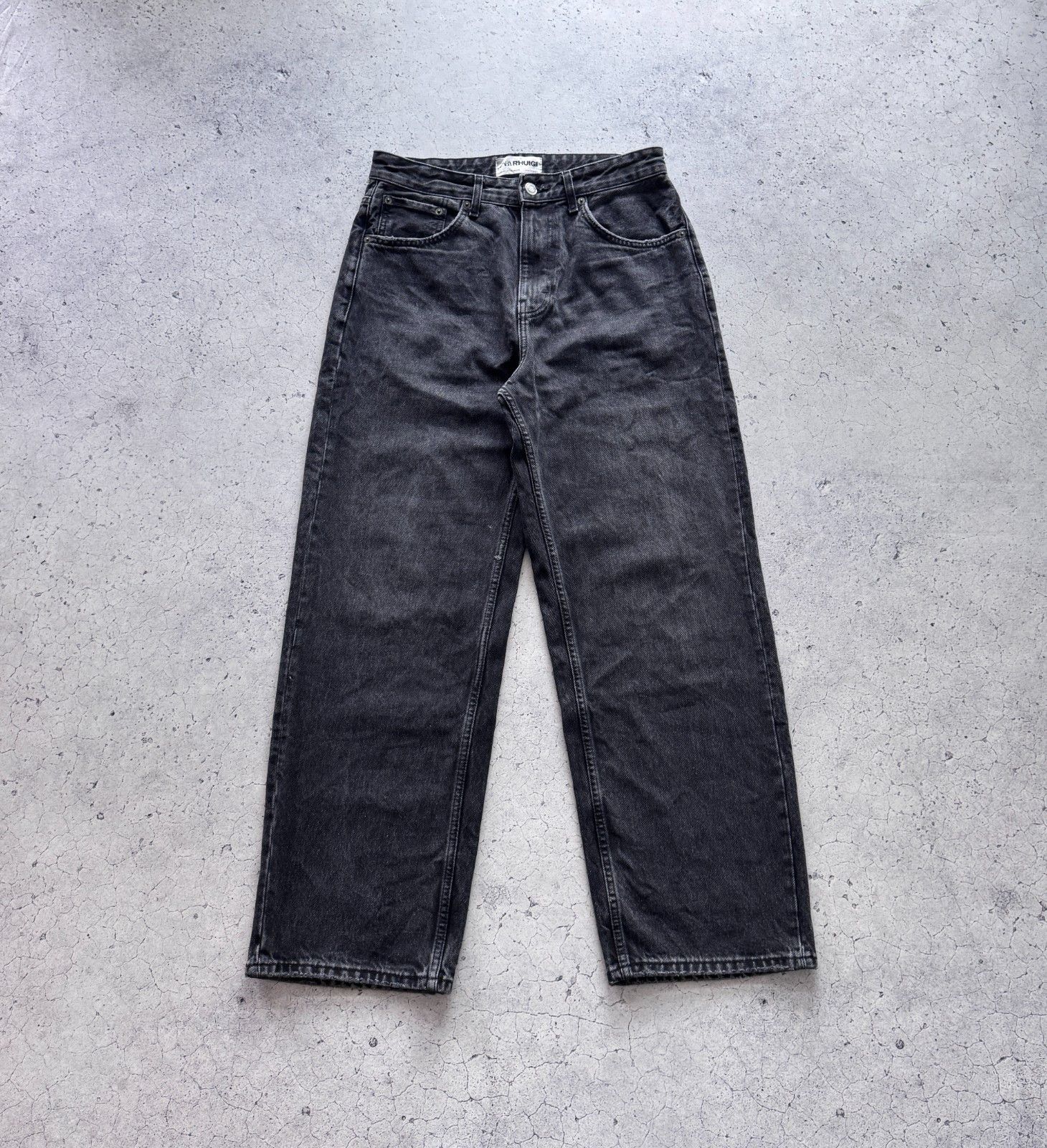 Rhude Rhude Zara X Rhuigi Denim Baggy Jeans Black Y2K Size US 30 / EU 46 - 2 Thumbnail