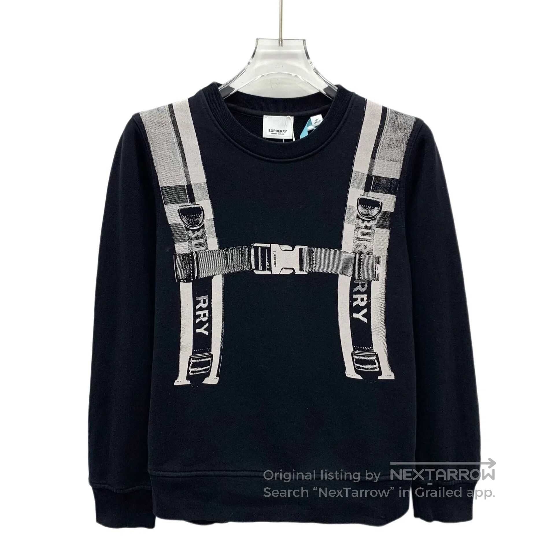 Burberry Burberry size 10y Black backpack printed cotton round neck Size US S / EU 44-46 / 1 - 1 Thumbnail