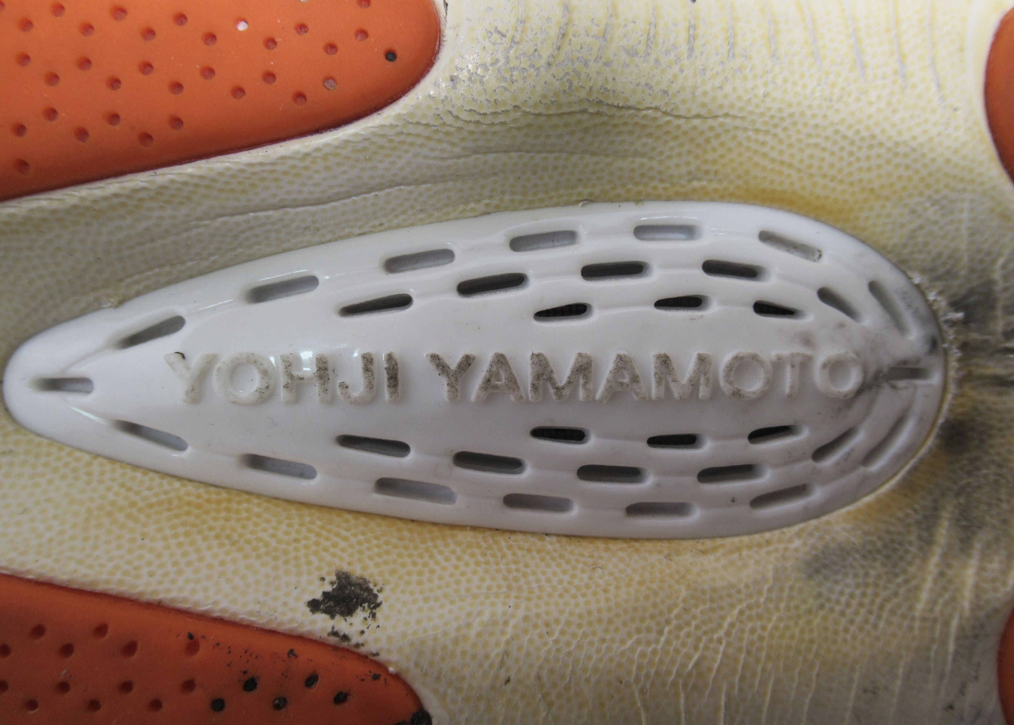 Y-3 Y-3 Breathable Leather Mesh Sneaker White Orange G17526 Size US 11.5 / EU 44-45 - 10 Thumbnail