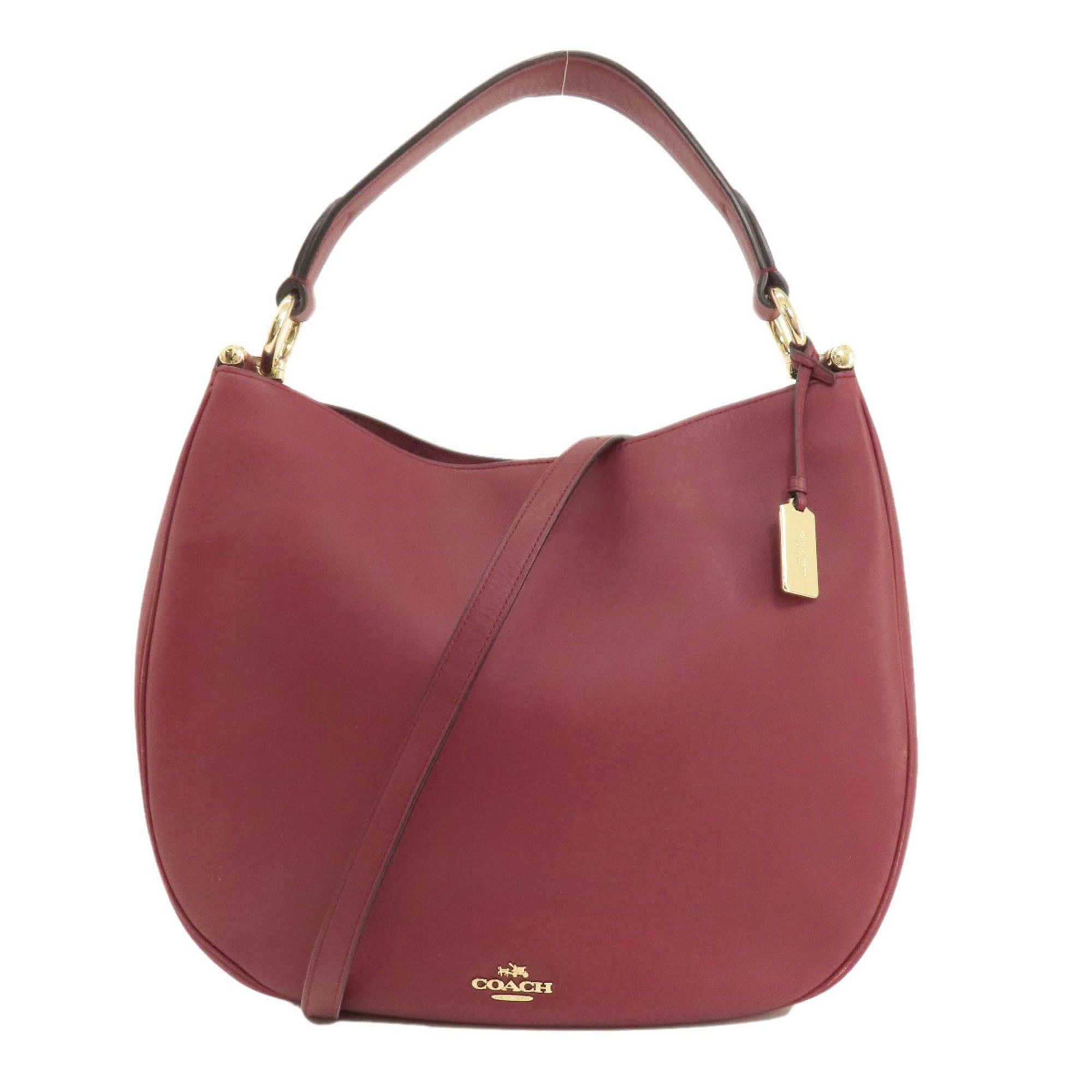image of Coach 36026 Nomad Hobo Shoulder Bag Leather Women's Coach in Red Color