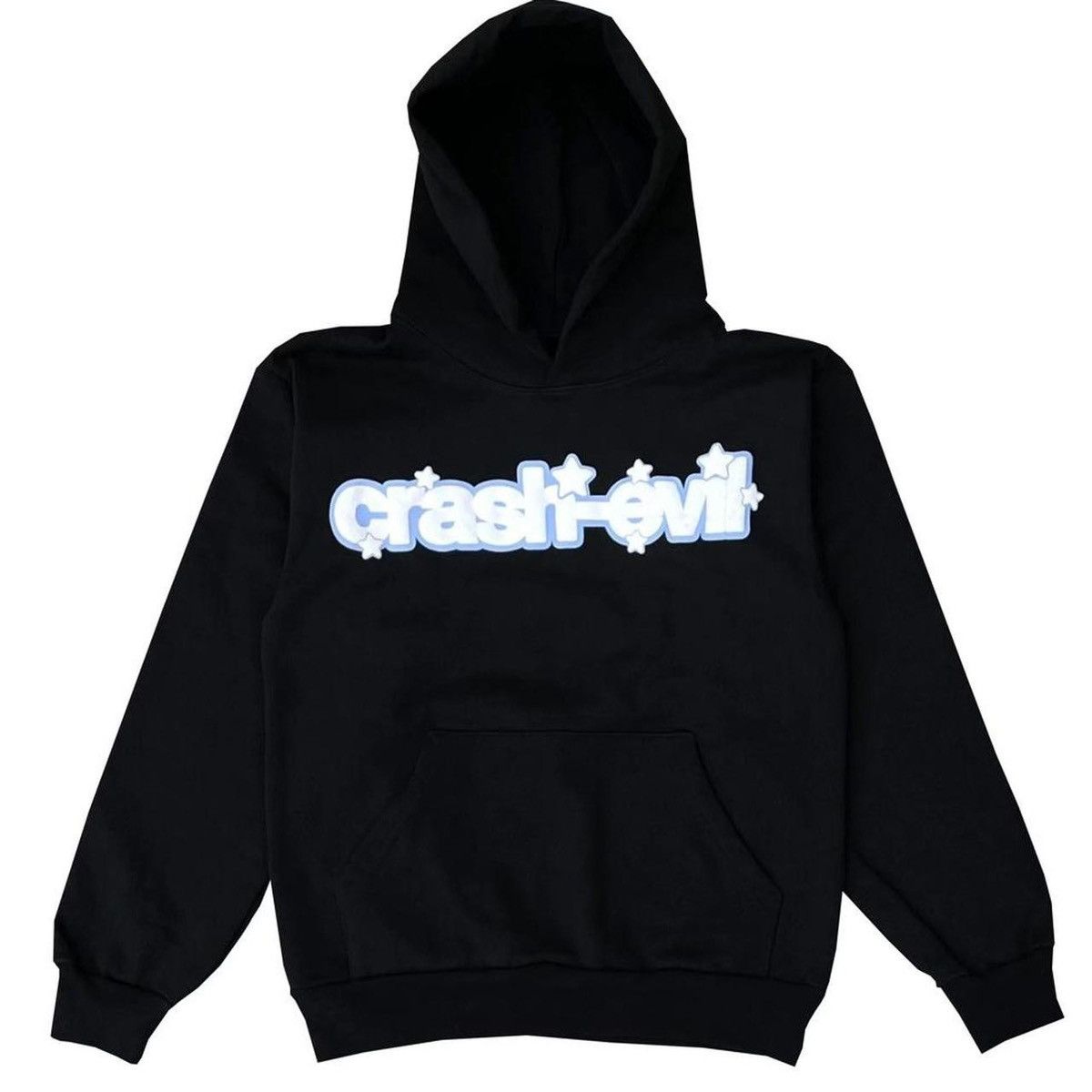 Half Evil Half evil x crash Vancouver ‘crash evil’ puff print hoodie Grailed