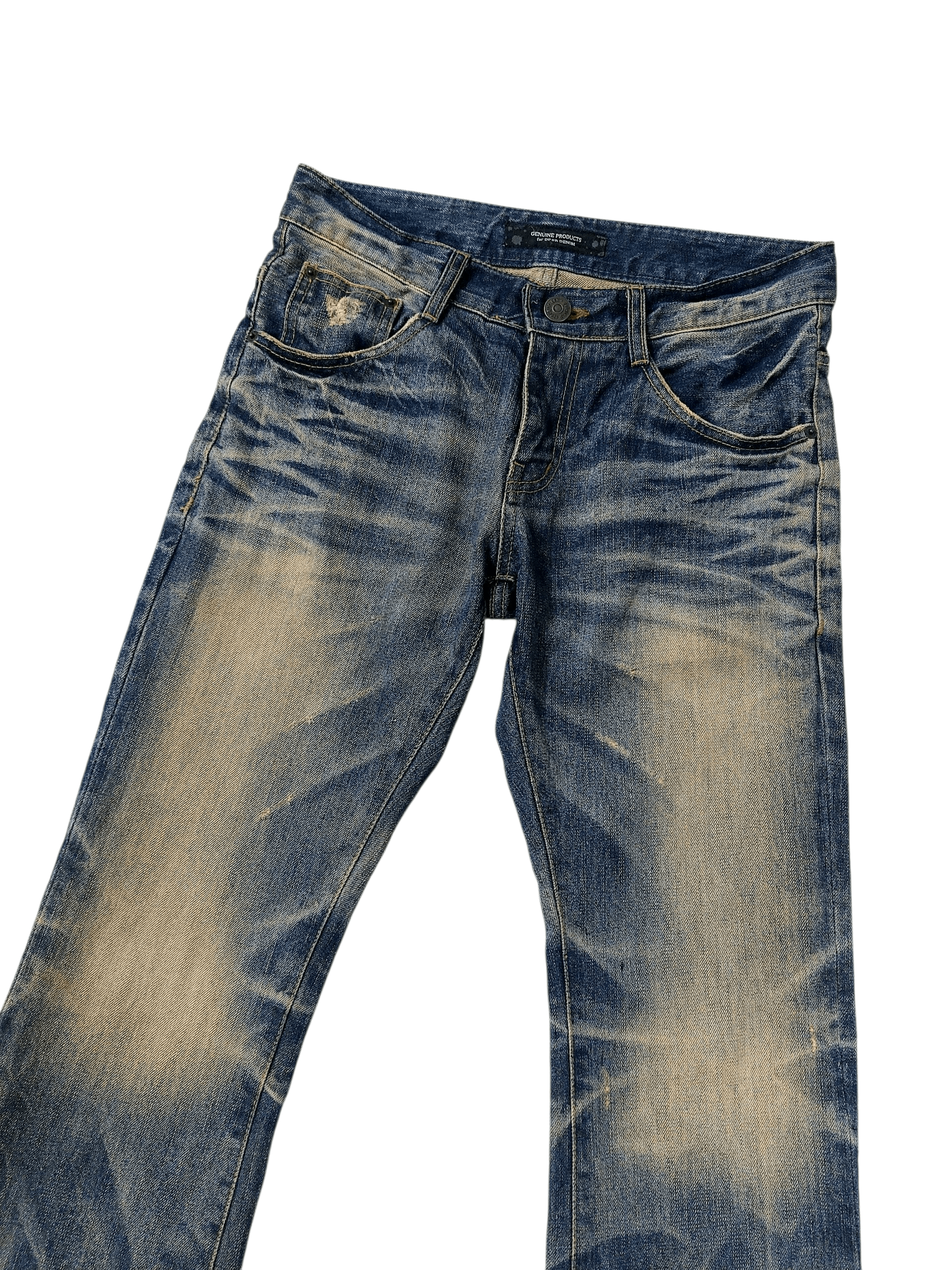 Vintage 90's DPSR Flare Mudwash Clawsmark Denim Size US 31 - 6 Thumbnail
