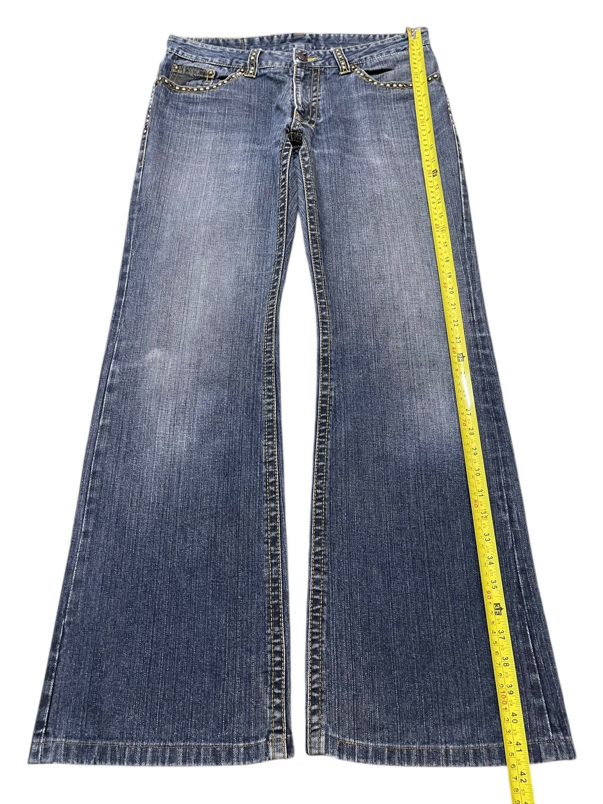 Hysteric Glamour Vintage Japanese Brand Wash Studded Style Baggy Jeans Size US 33 - 13 Thumbnail