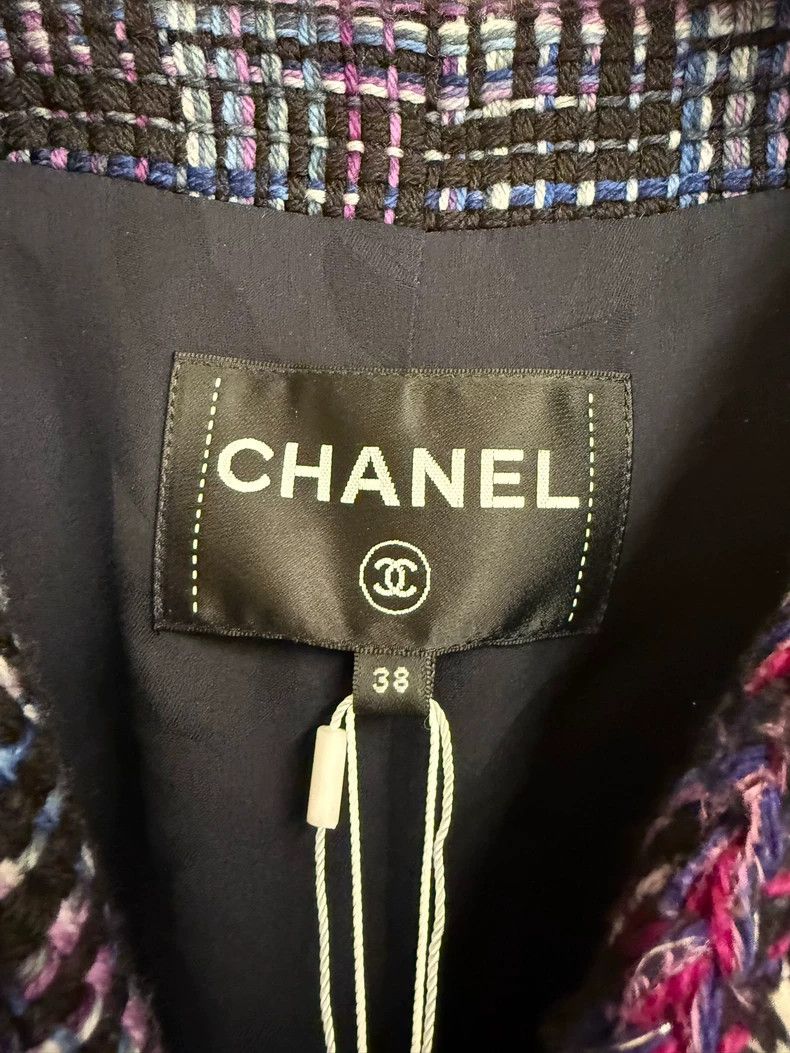 Chanel Chanel 23B purple tweed braided short coat Size XS / US 0-2 / IT 36-38 - 4 Thumbnail