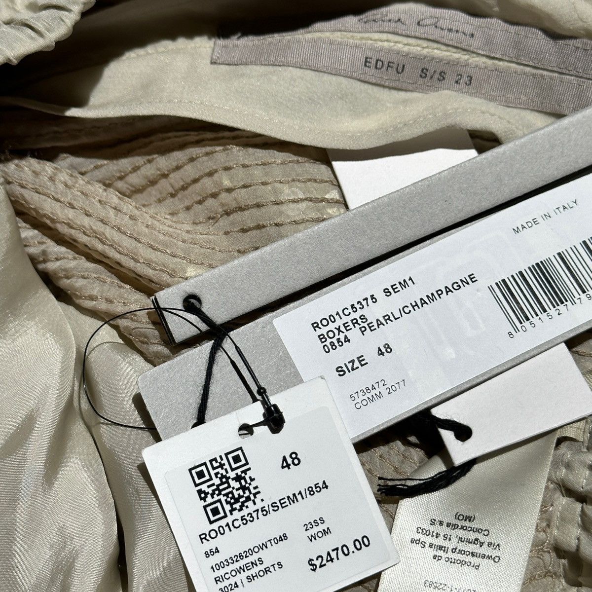 Rick Owens × Rick Owens Drkshdw $2,500 SS23 Edfu sequin shorts Size US 32 / EU 48 - 7 Thumbnail
