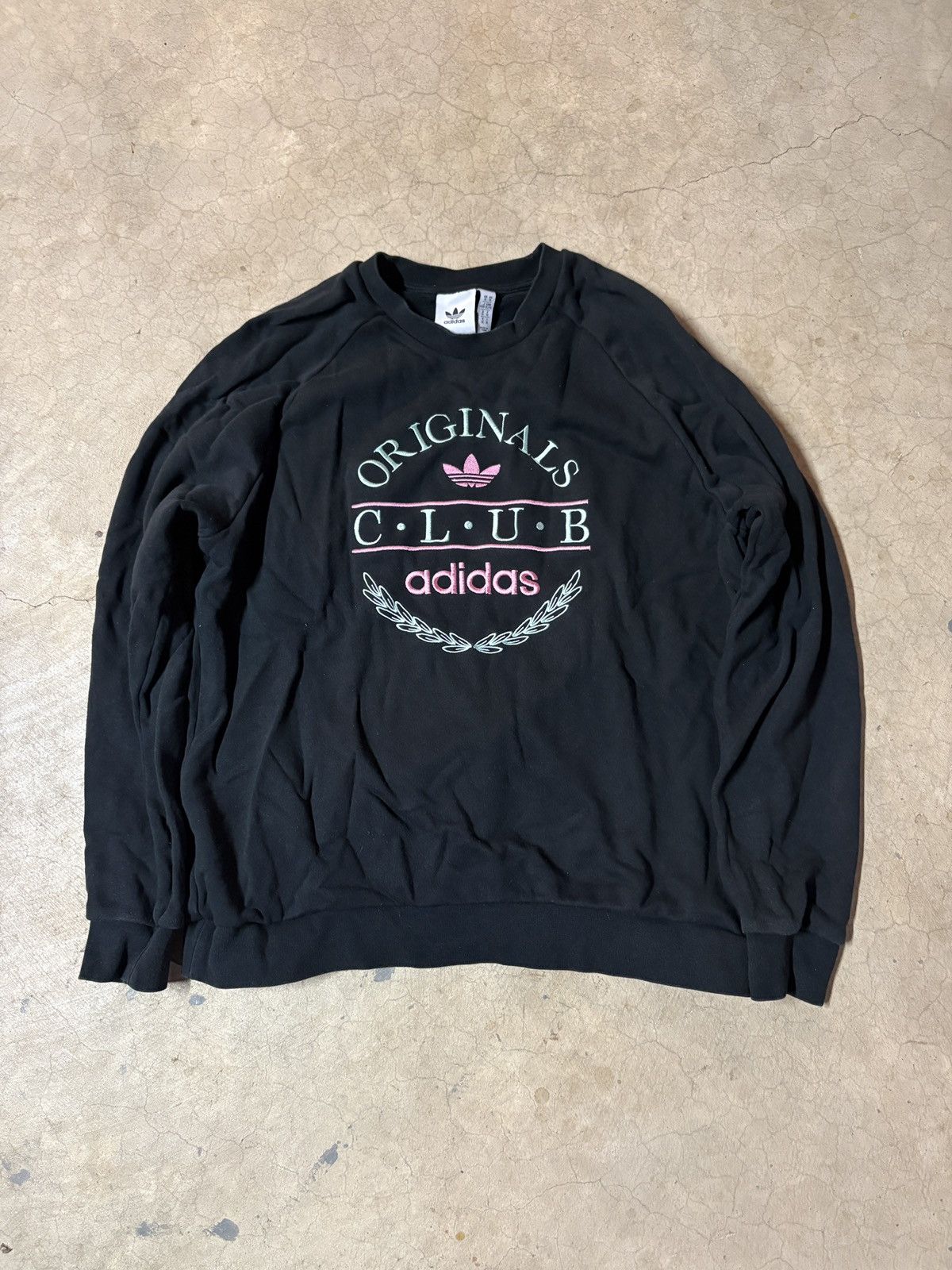 Adidas Adidas Y2K Embroidered Crewneck Sweatshirt Black Size XL Size US XL / EU 56 / 4 - 1 Thumbnail