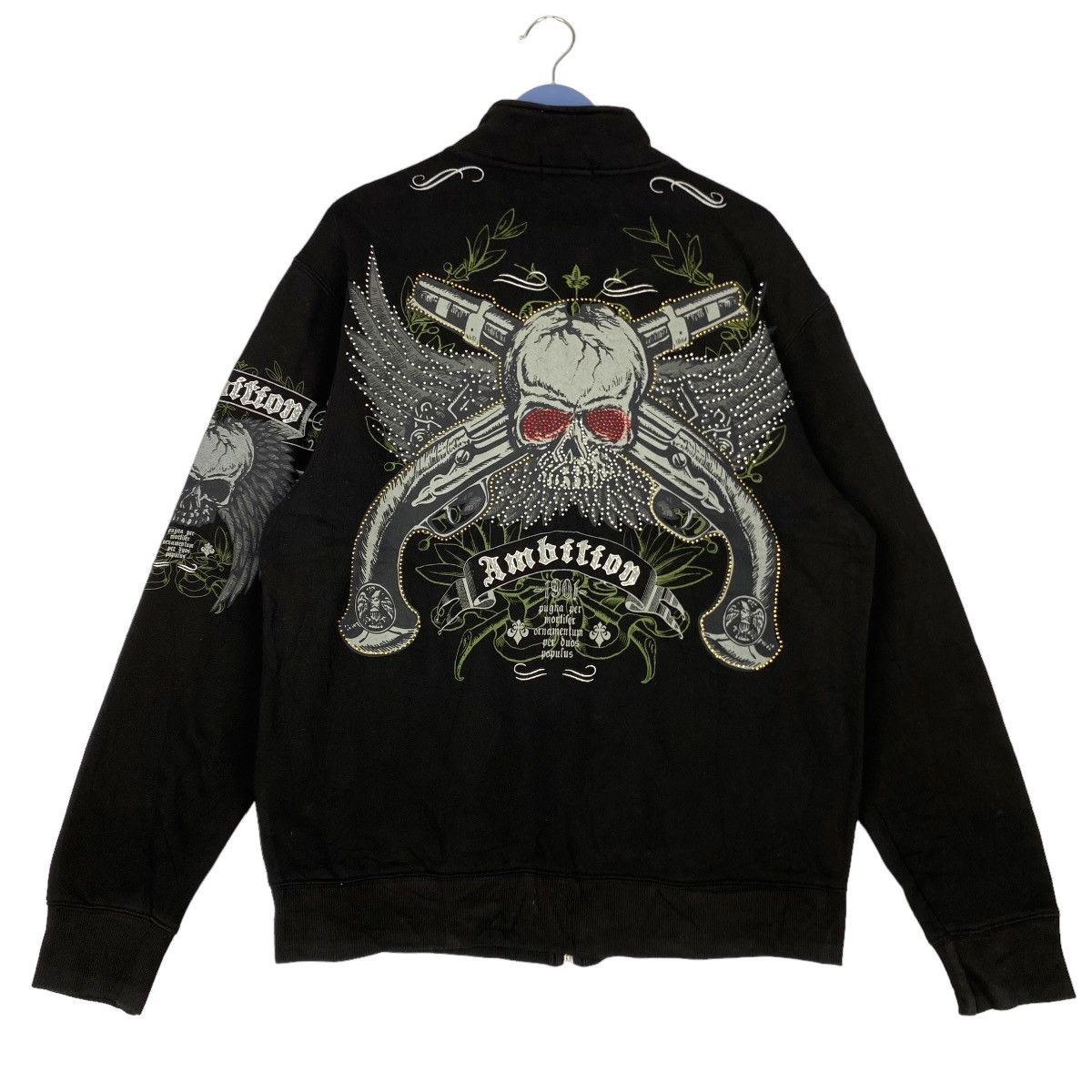 Vintage Vintage Be Ambitions Full Print Full Zip Sweater Black Size US L / EU 52-54 / 3 - 1 Thumbnail