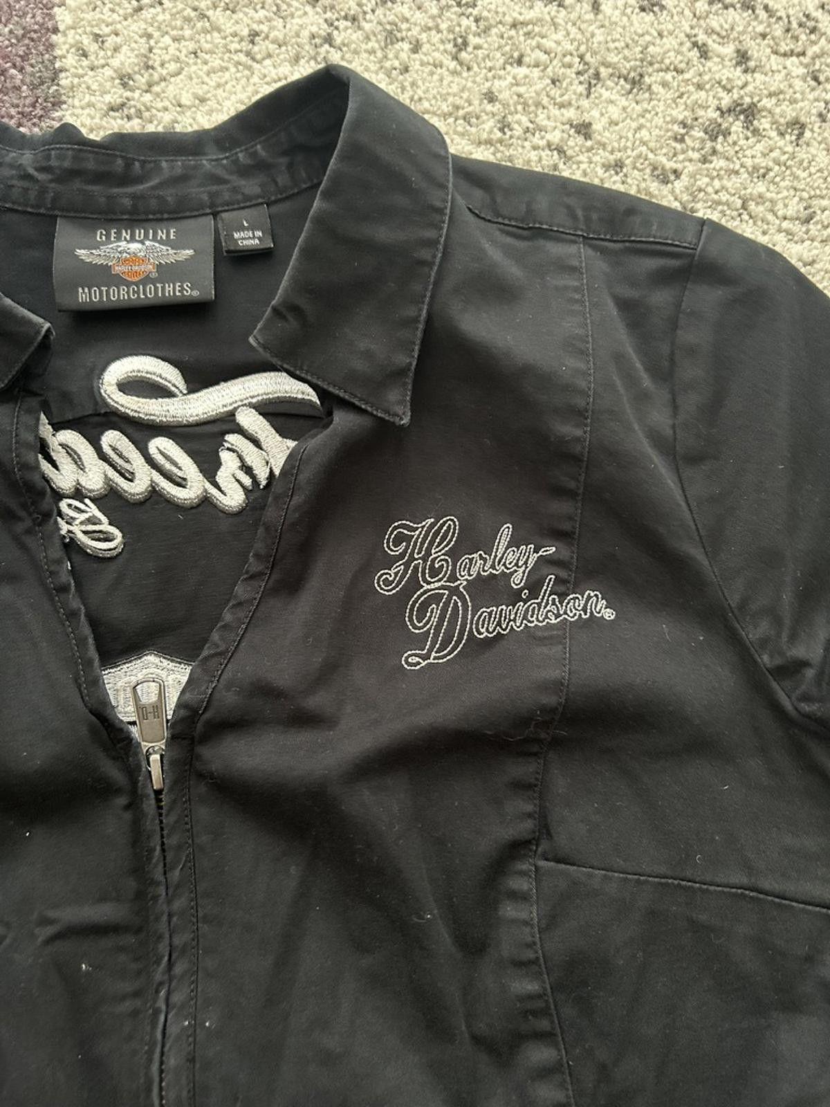 Harley Davidson Harley-Davidson Women's "Freedom Be Heard" Zip Short Sleeve Size M / US 6-8 / IT 42-44 - 2 Thumbnail