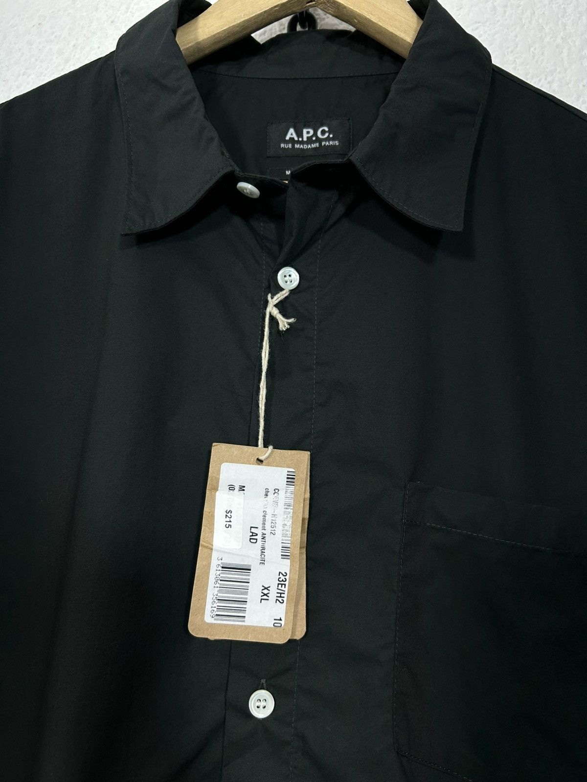 A.P.C. A.P.C. Chemise Clement Anthracite Size US XXL / EU 58 / 5 - 3 Thumbnail