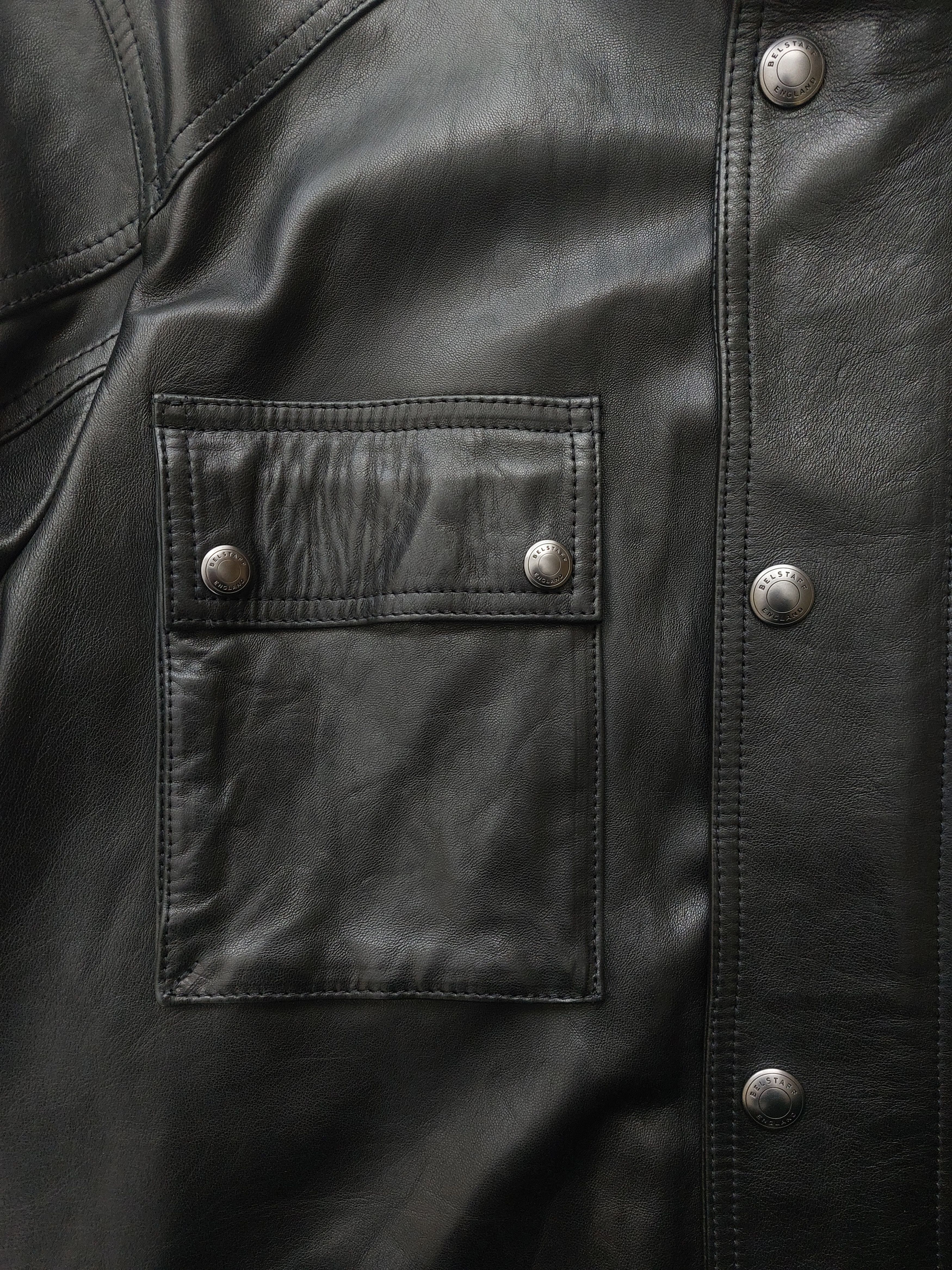 Belstaff Belstaff Woodbridge Black Leather Jacket Size US XL / EU 56 / 4 - 6 Thumbnail