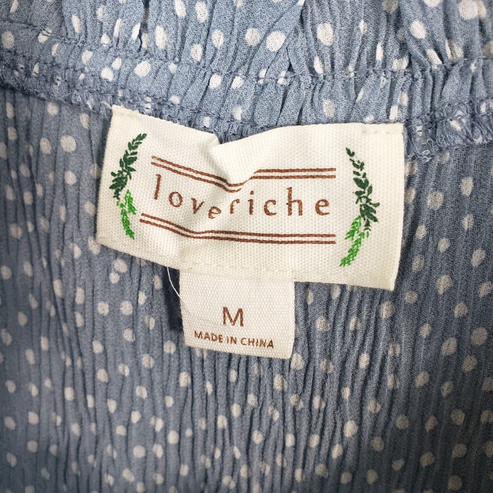 Vintage Loveriche Womens Dress Sz Medium Blue White Polka Dot Smocked Dress Short Sleeve Square Neck Pullover Fit & Flare Regular Size M / US 6-8 / IT 42-44 - 6 Thumbnail