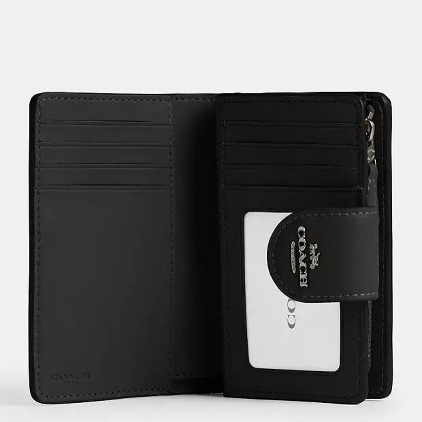 Coach NWT Coach Medium Corner Zip Wallet CW786 Canvas Black Size ONE SIZE - 6 Thumbnail