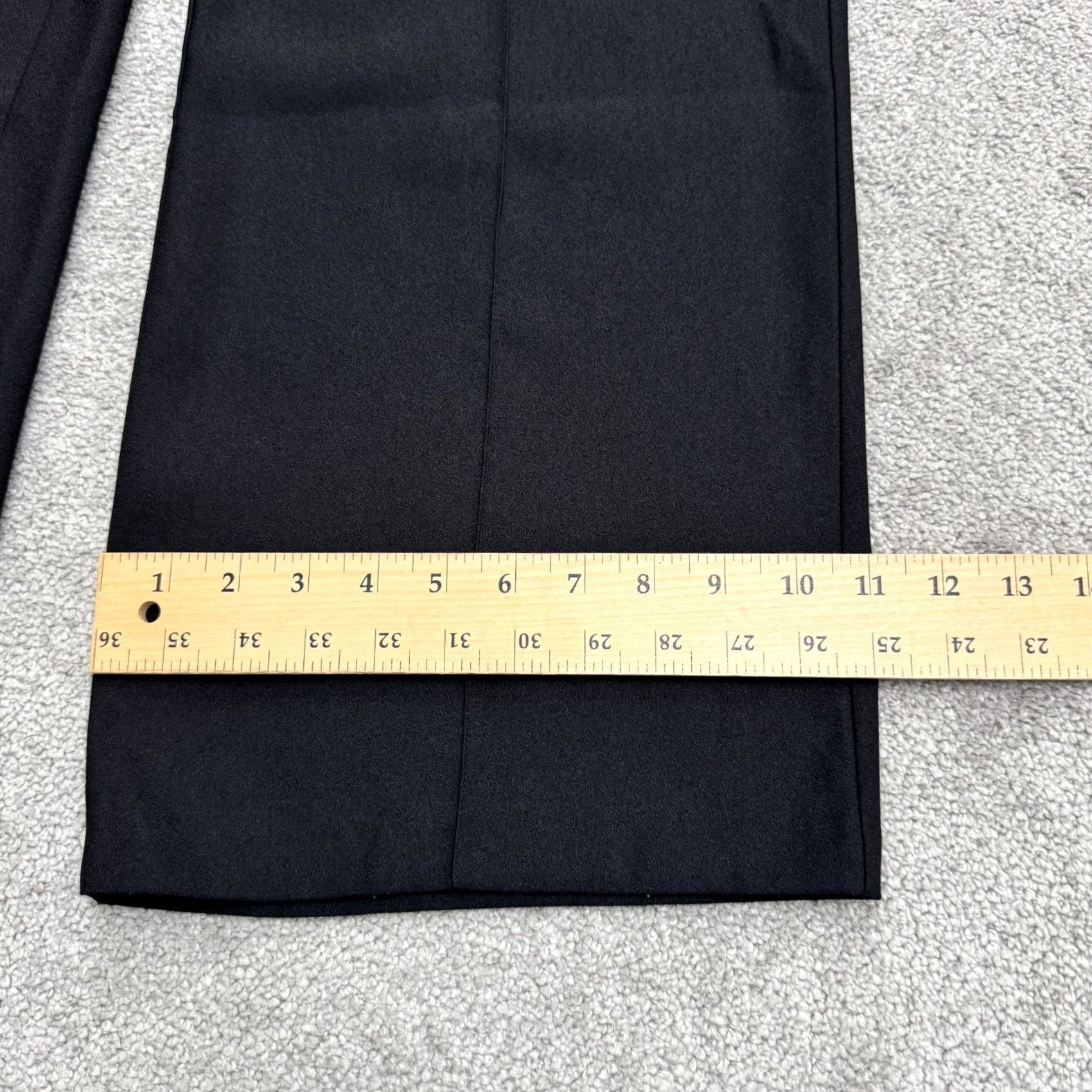 Vintage AQ AQ Black Jumpsuit Womens 6 Long Wide Leg Asymmetrical Sleeve Draped Size 28" / US 6 / IT 42 - 6 Thumbnail