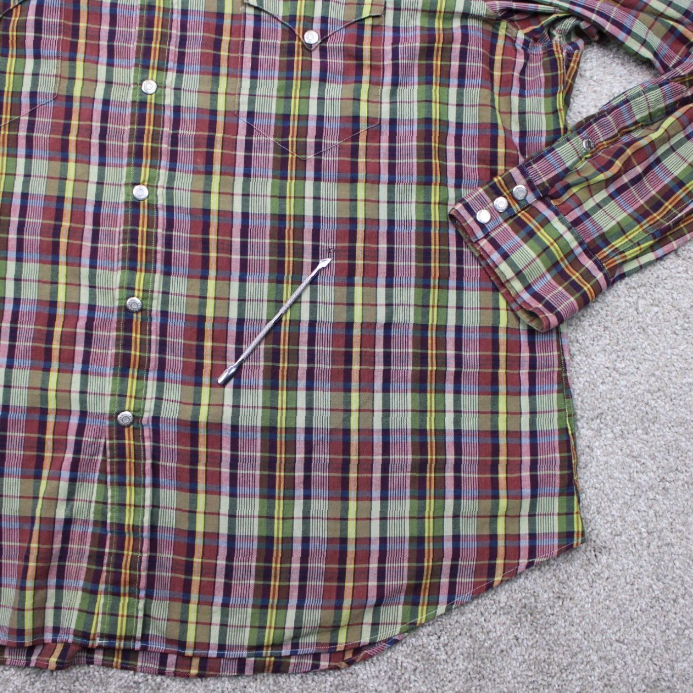 Polo Ralph Lauren Polo Ralph Lauren Western Shirt Men 2XL Red Green Plaid Button-Up Long Sleeve Snap Front Collar Classic Fit Vintage: No Size US XXL / EU 58 / 5 - 5 Thumbnail