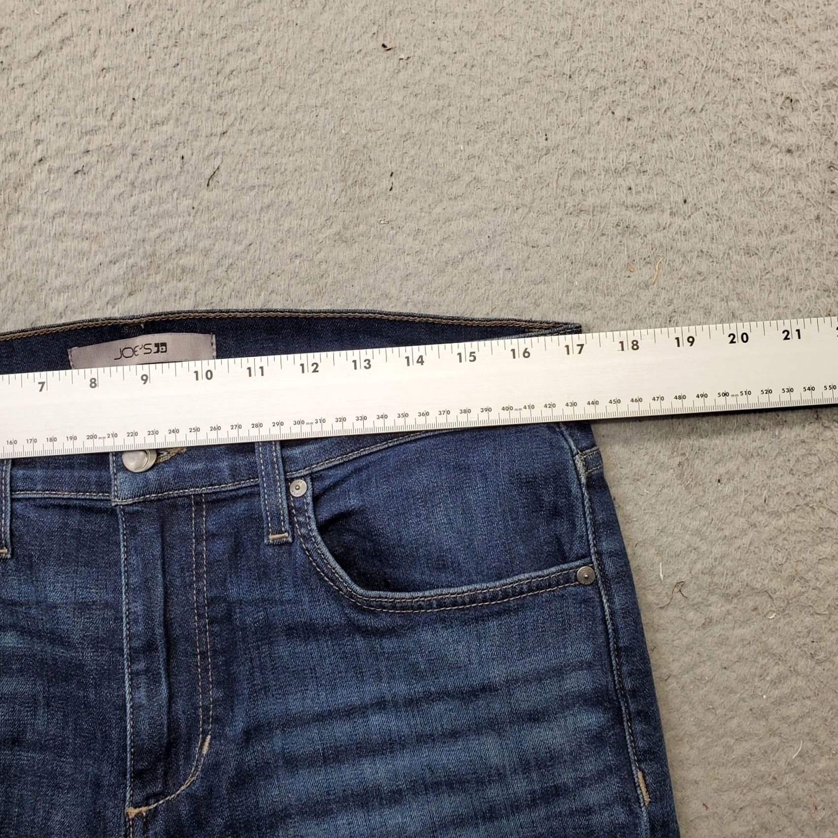 Vintage Joe's Jeans Womens 33 Blue Denim Faded Single-Stitch 5-Pocket Straight Leg Jeans Size 24" / US 00 / IT 34 - 6 Thumbnail